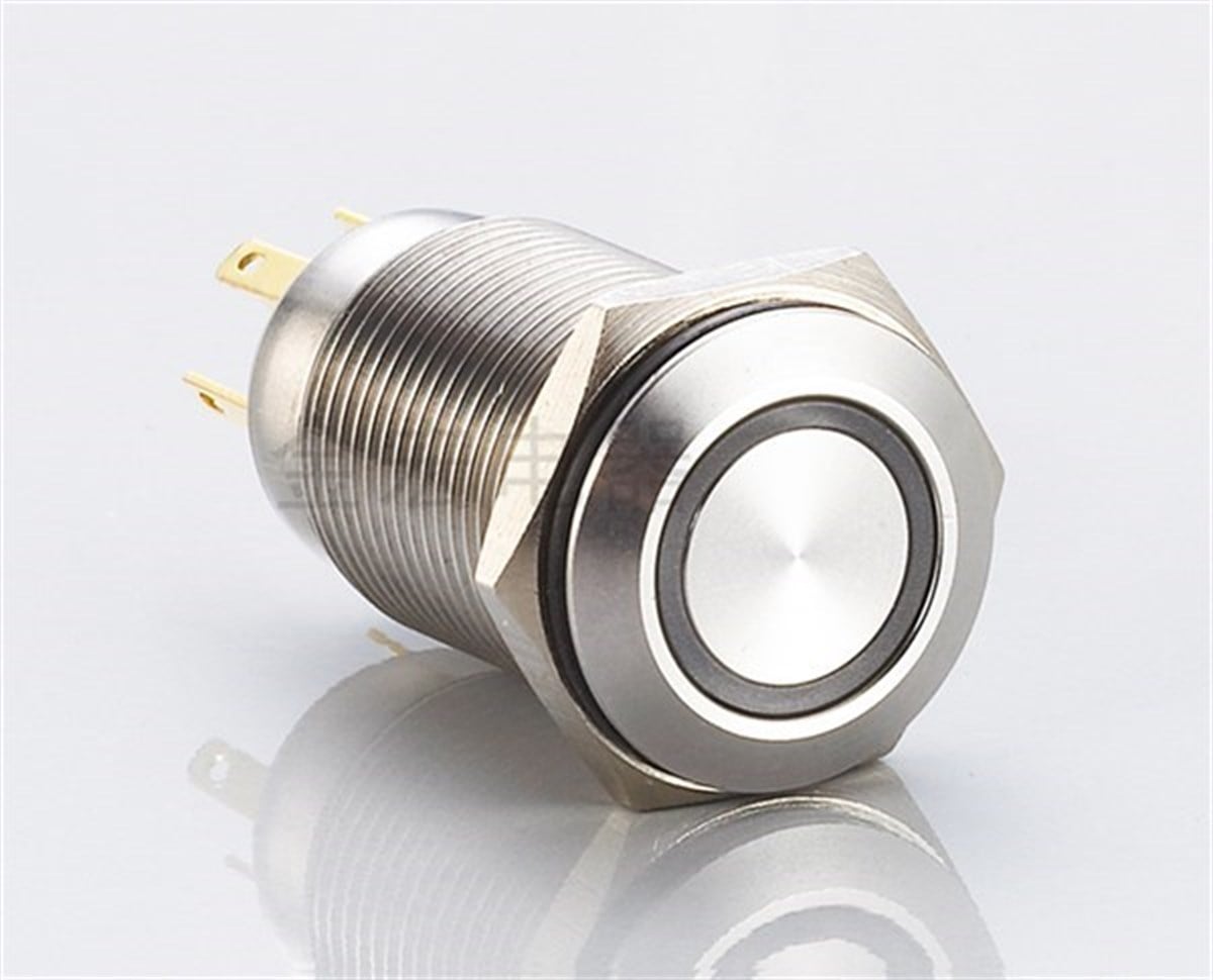 TRON J16-272 Ledli Metal Yaylı Buton 6-24V IP67