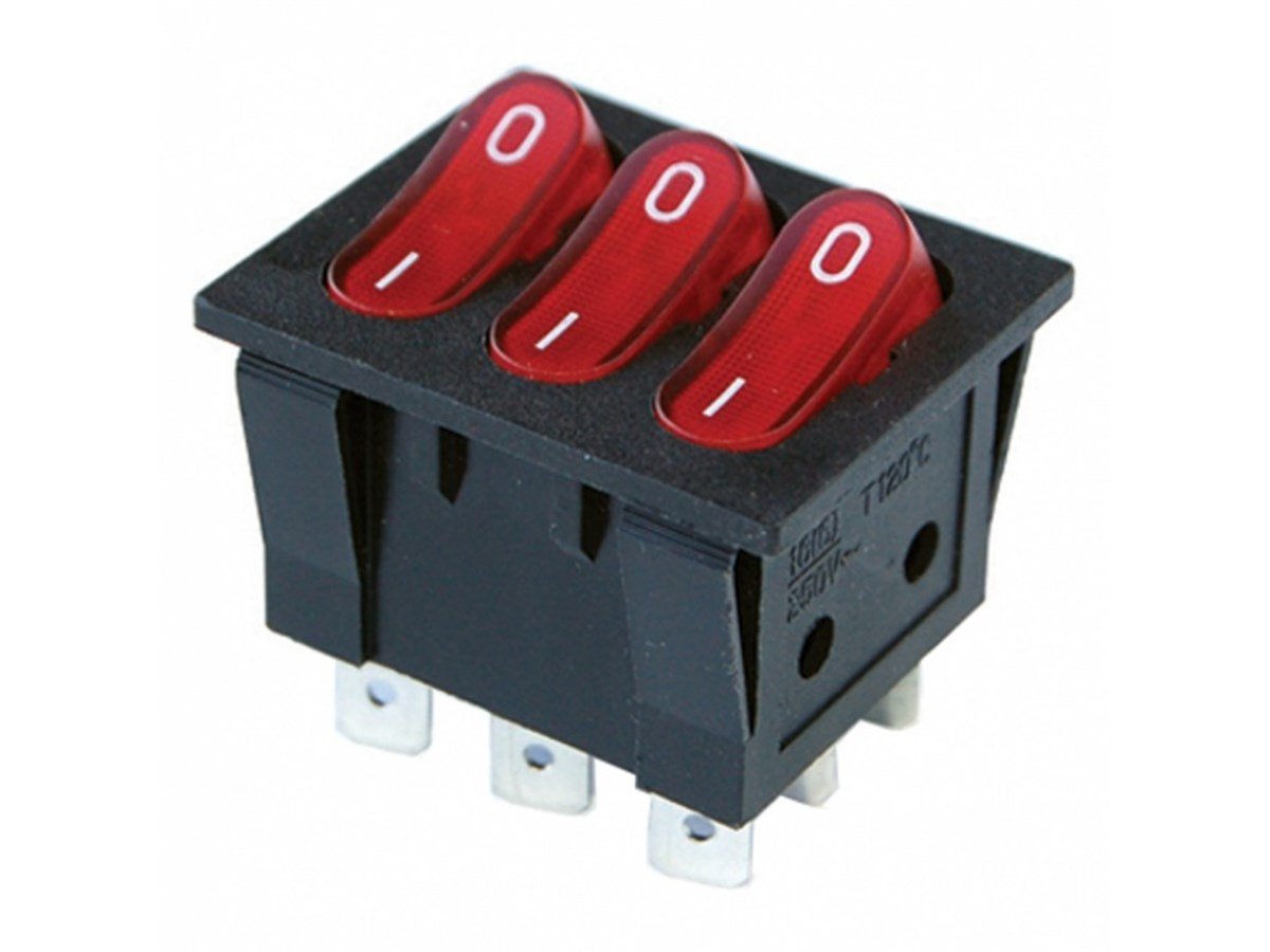 Üçlü Işıklı Anahtar ON-OFF 9P IC-135