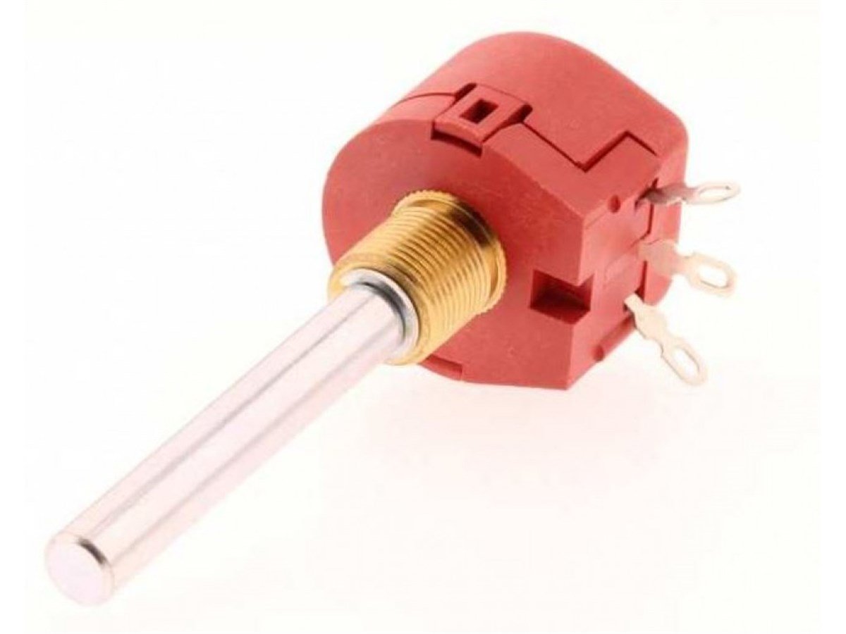 WX118 2KΩ Tek Turlu Telli Kırmızı Potansiyometre