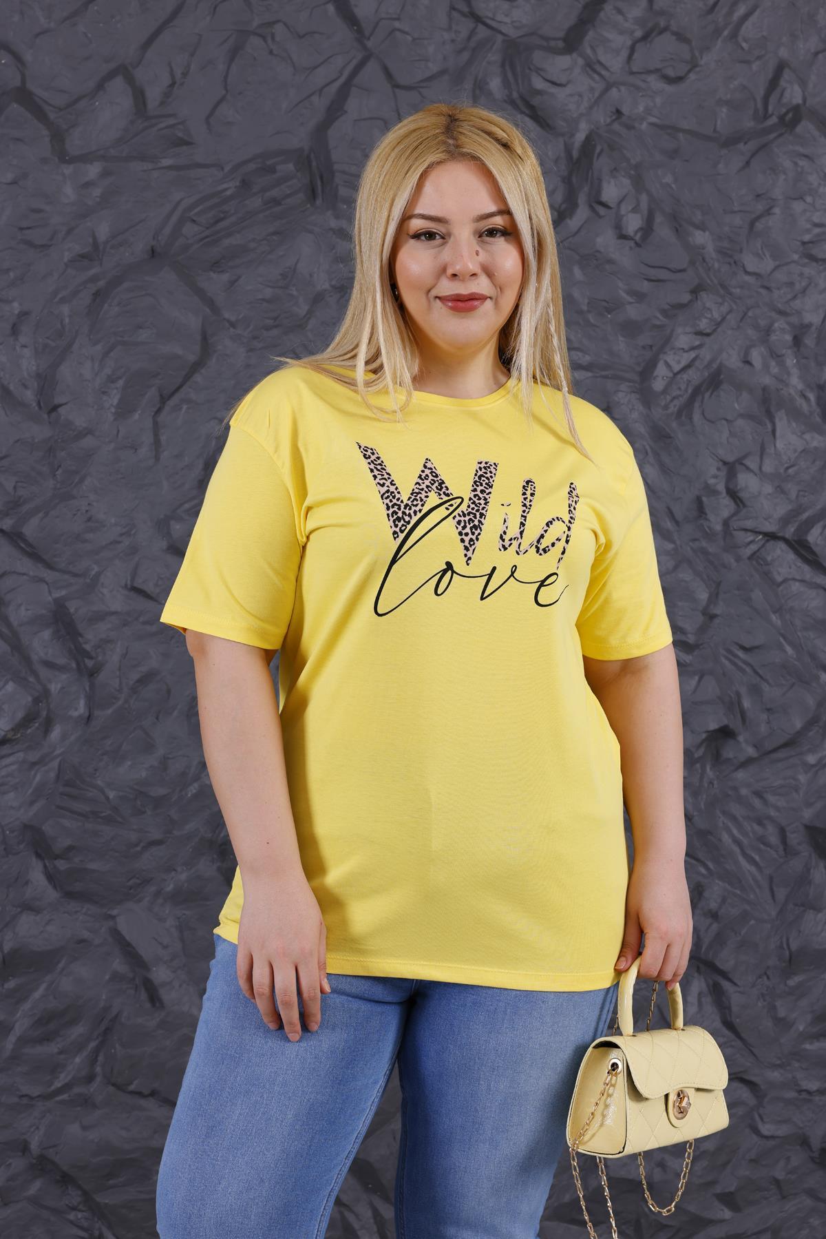 Tshirt Büyük Beden Baskılı Uzun Tshirt