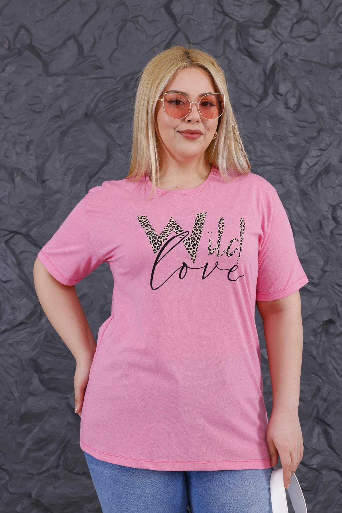 Tshirt Büyük Beden Baskılı Uzun Tshirt