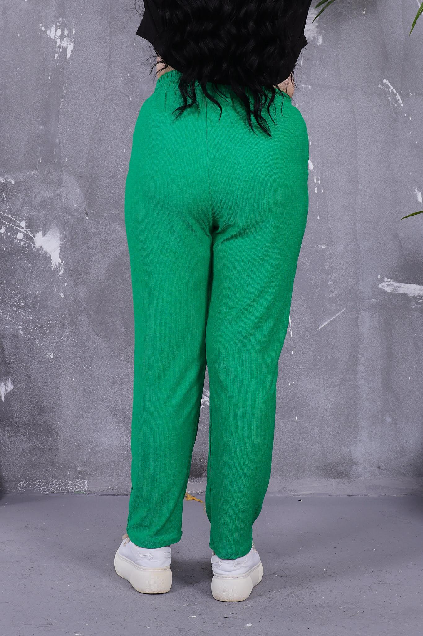 Pantolon Büyük Beden Bürümcük Kumaş Cepli Pantolon