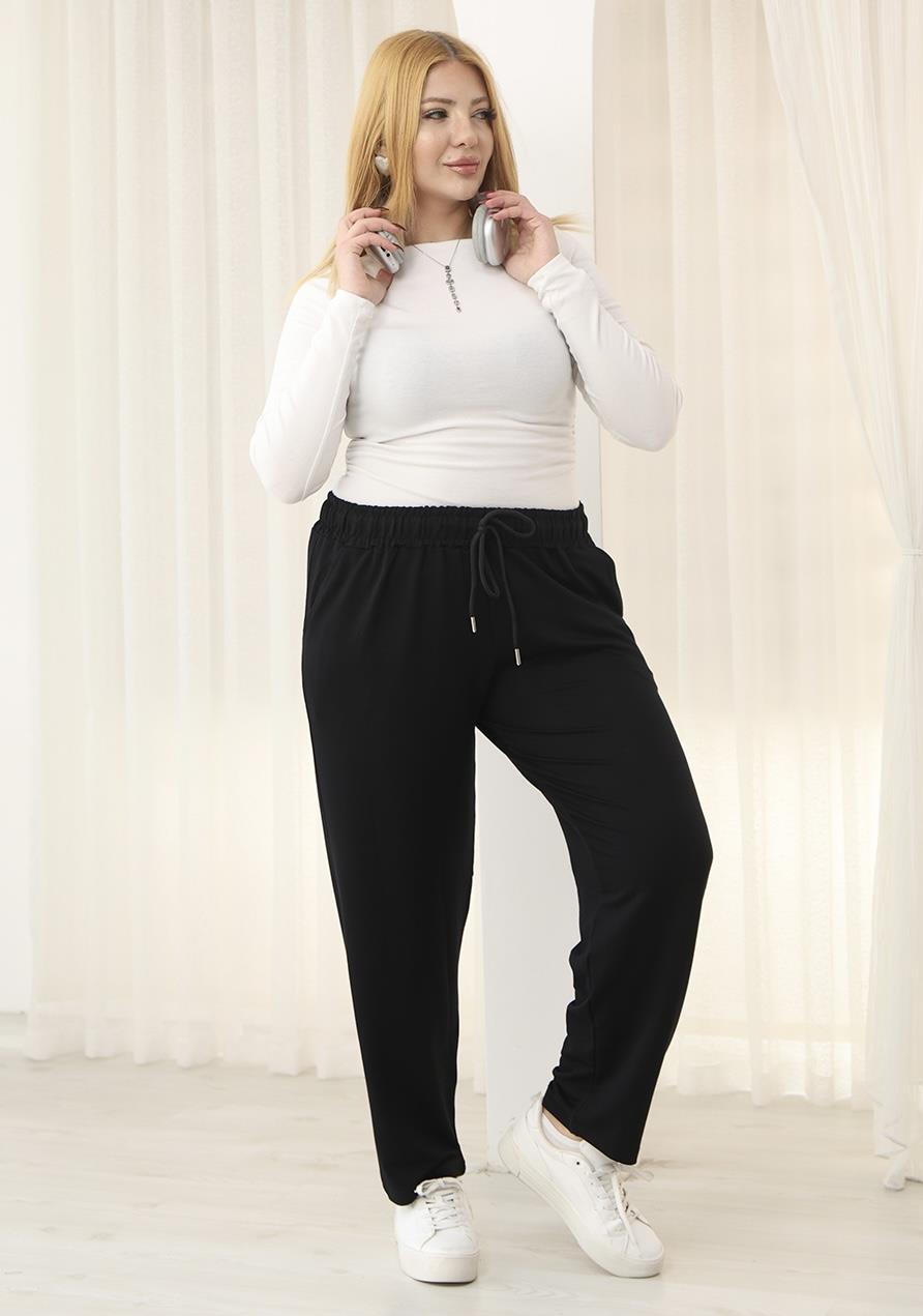 Pantolon Büyük Beden Cepli Basıc Eşofman Altı