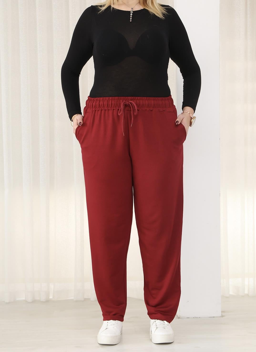 Pantolon Büyük Beden Cepli Basıc Eşofman Altı