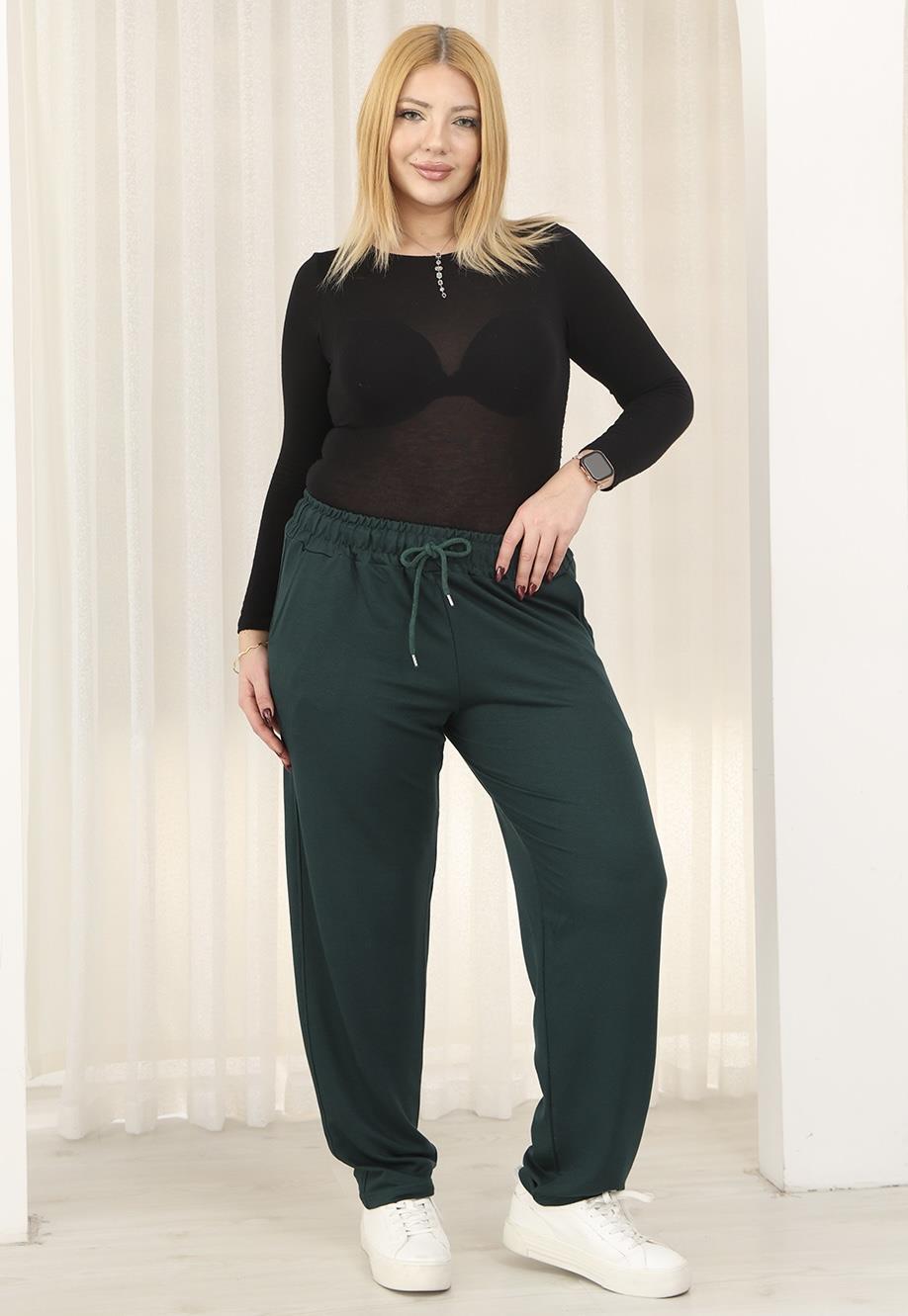 Pantolon Büyük Beden Cepli Basıc Eşofman Altı