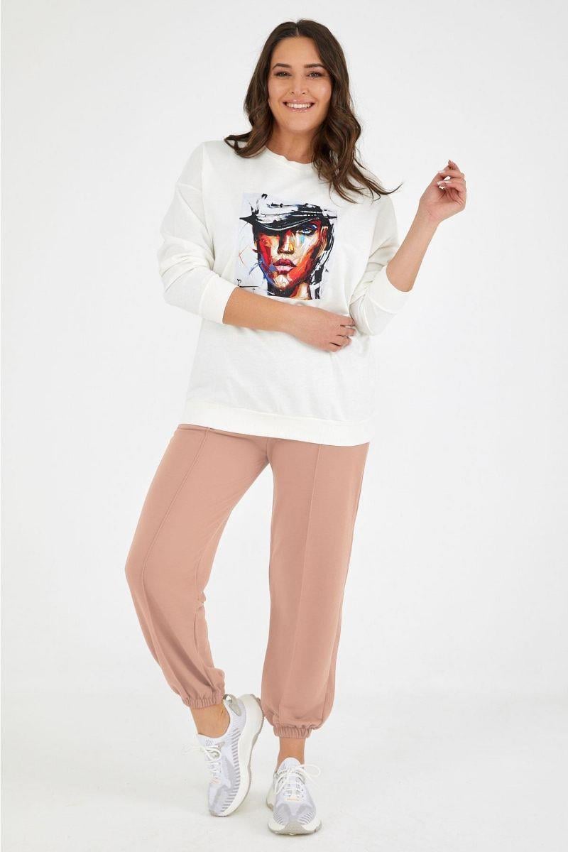 Eşofman Büyük Beden Cepli Eşofman Pudra