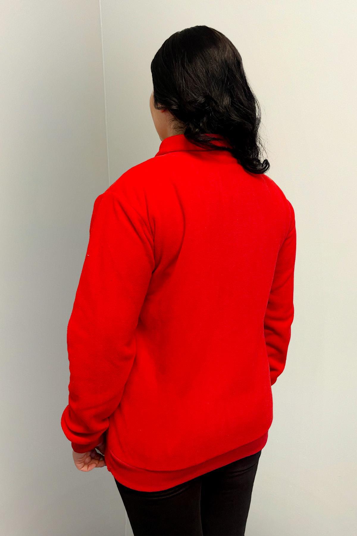 Sweatshirt Büyük Beden Fermuarlı Cepli Polar Hırka