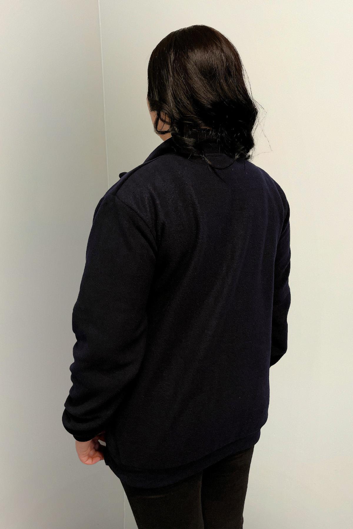Sweatshirt Büyük Beden Fermuarlı Cepli Polar Hırka