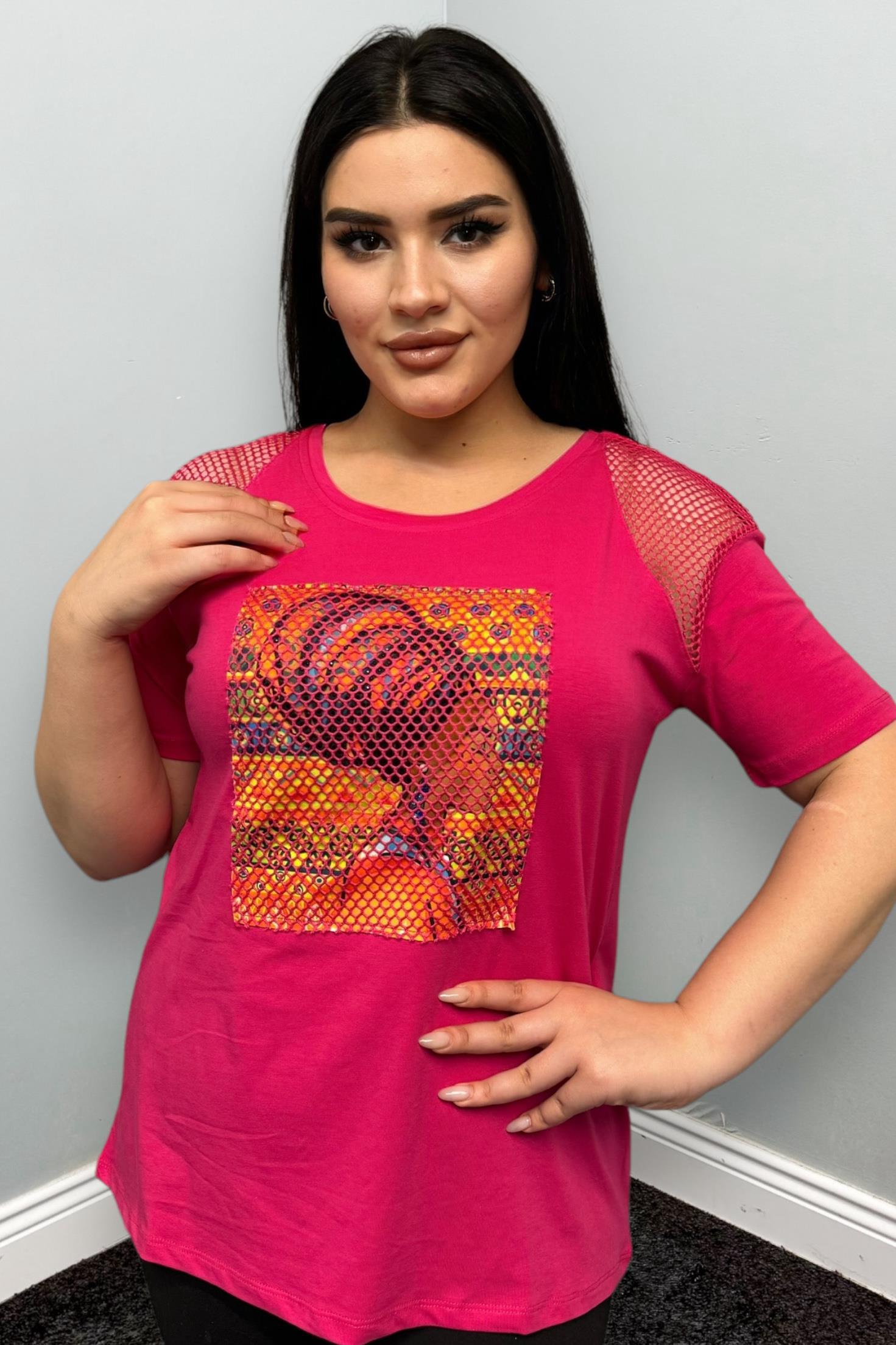 Tshirt Büyük Beden File Detaylı Pamuklu Likralı Tshirt