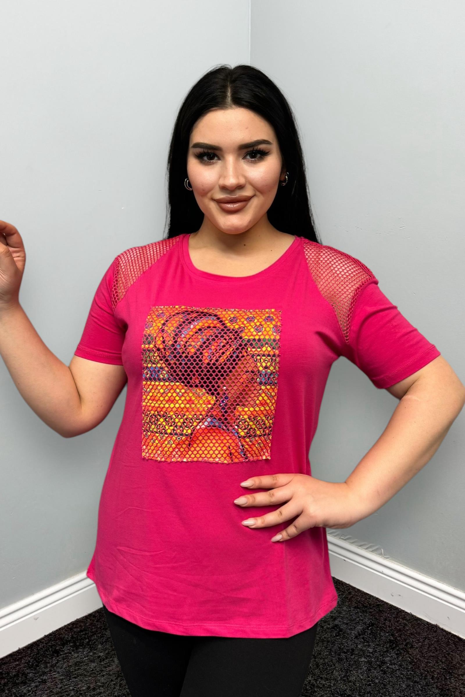 Tshirt Büyük Beden File Detaylı Pamuklu Likralı Tshirt