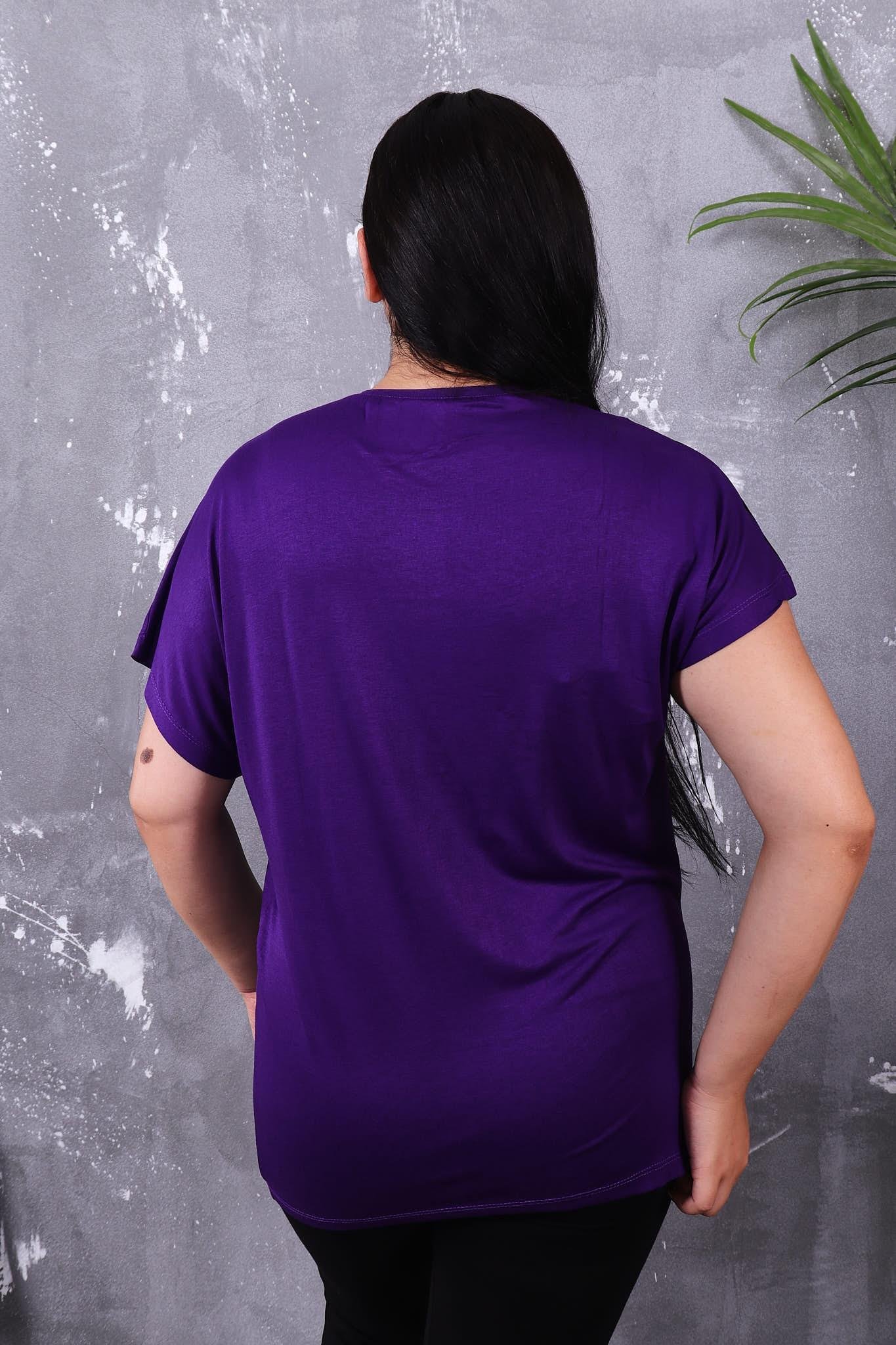 Tshirt Büyük Beden Gül Motifli Tshirt