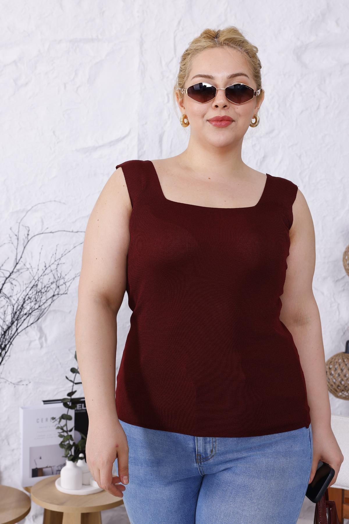 Tshirt Büyük Beden Kalın Askılı Merserize Atlet