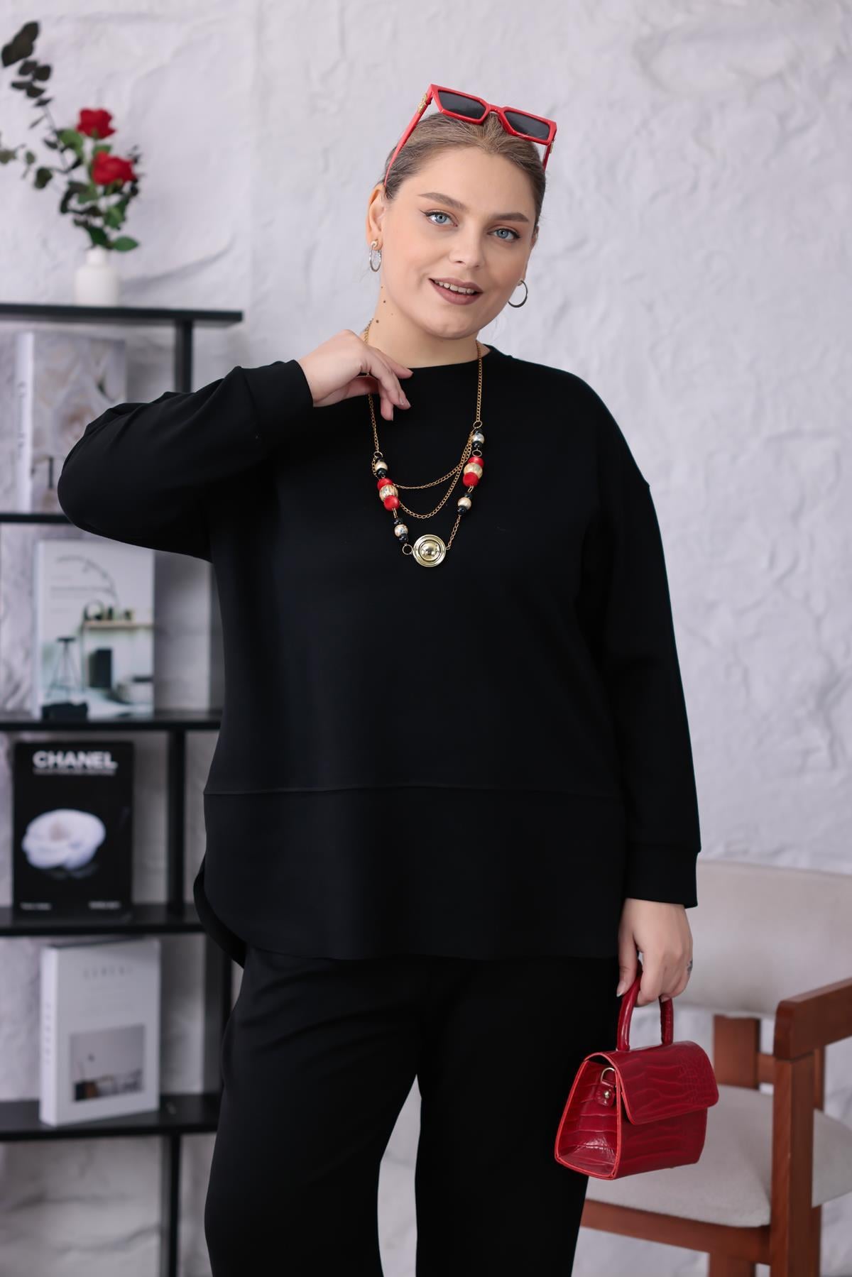 İkili Takım Büyük Beden Oversize Modal Kumaş Takım