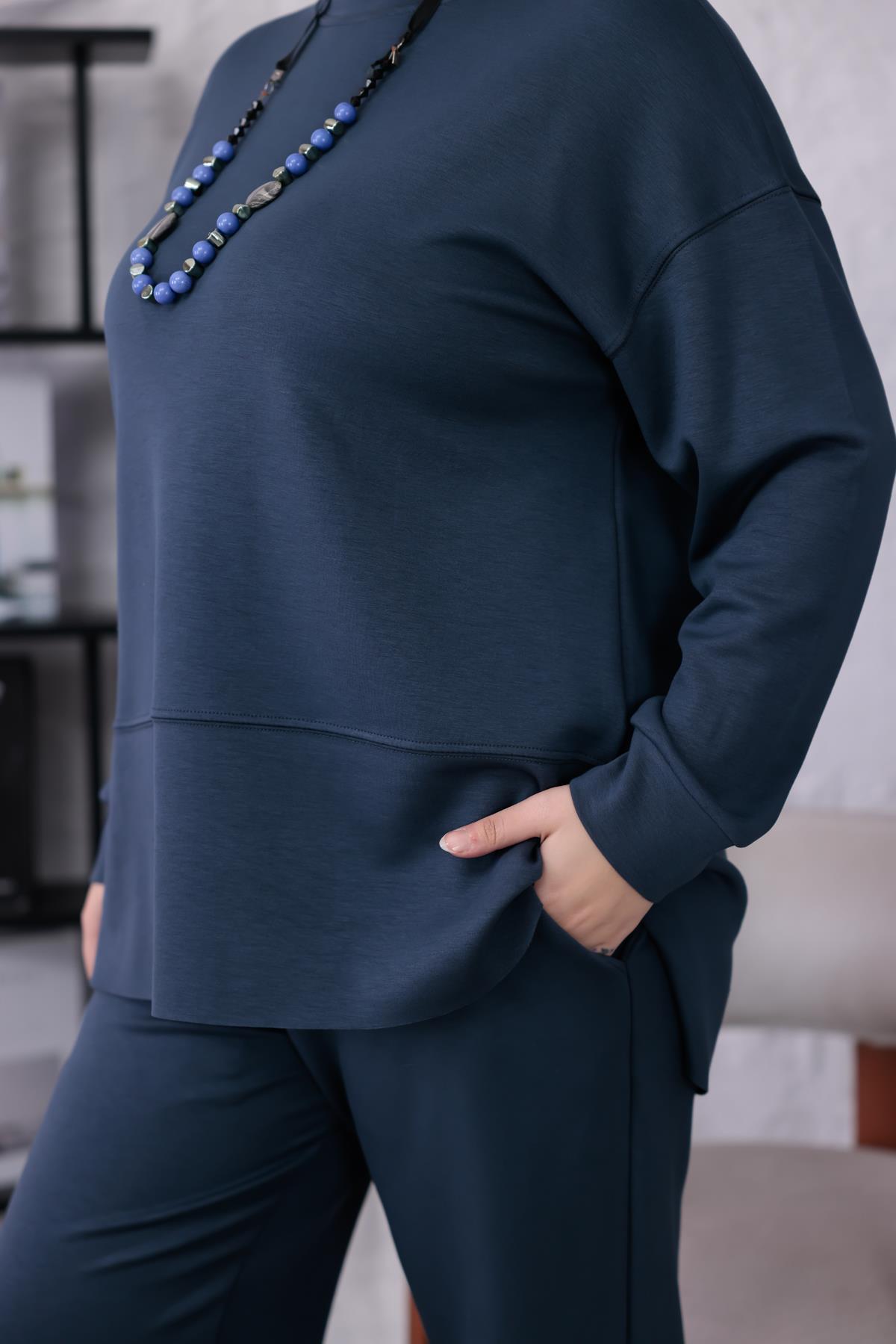 İkili Takım Büyük Beden Oversize Modal Kumaş Takım