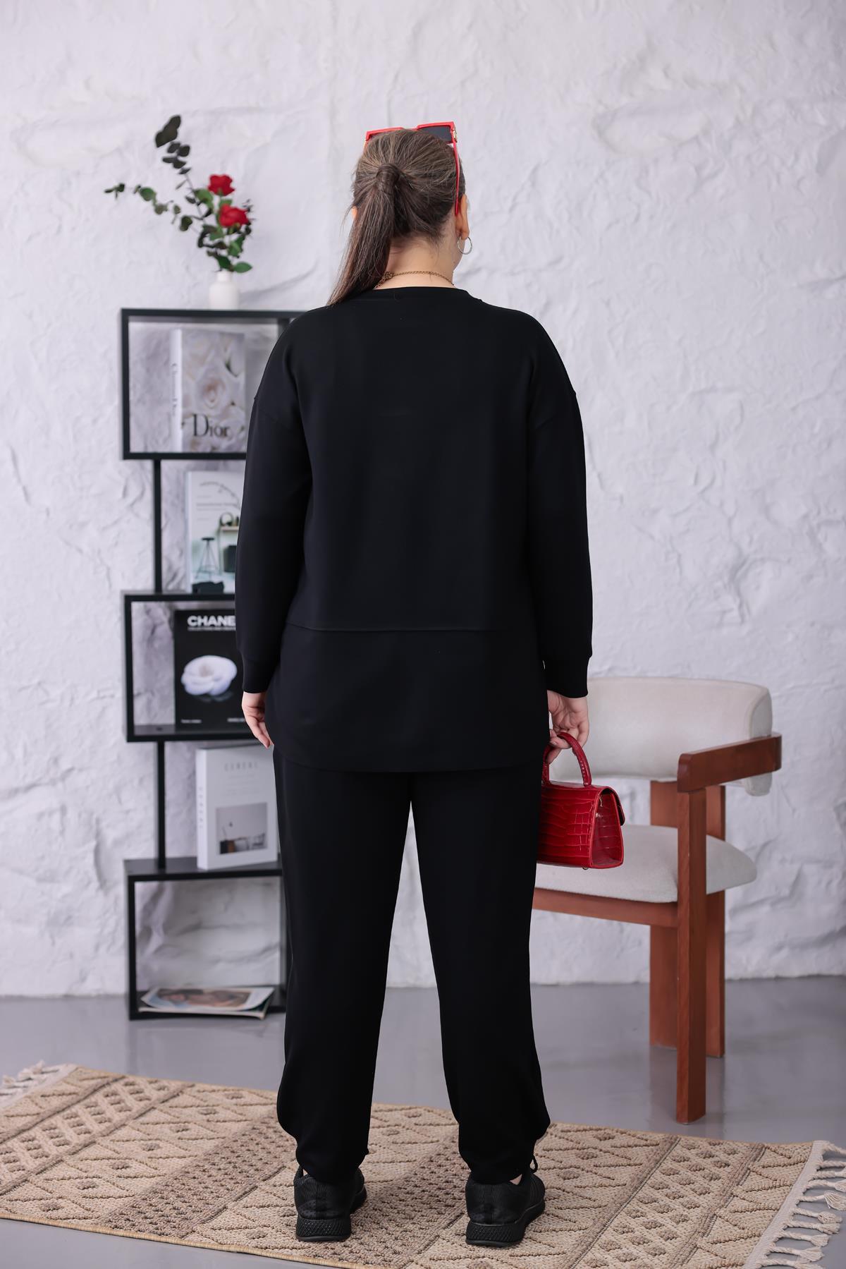 İkili Takım Büyük Beden Oversize Modal Kumaş Takım
