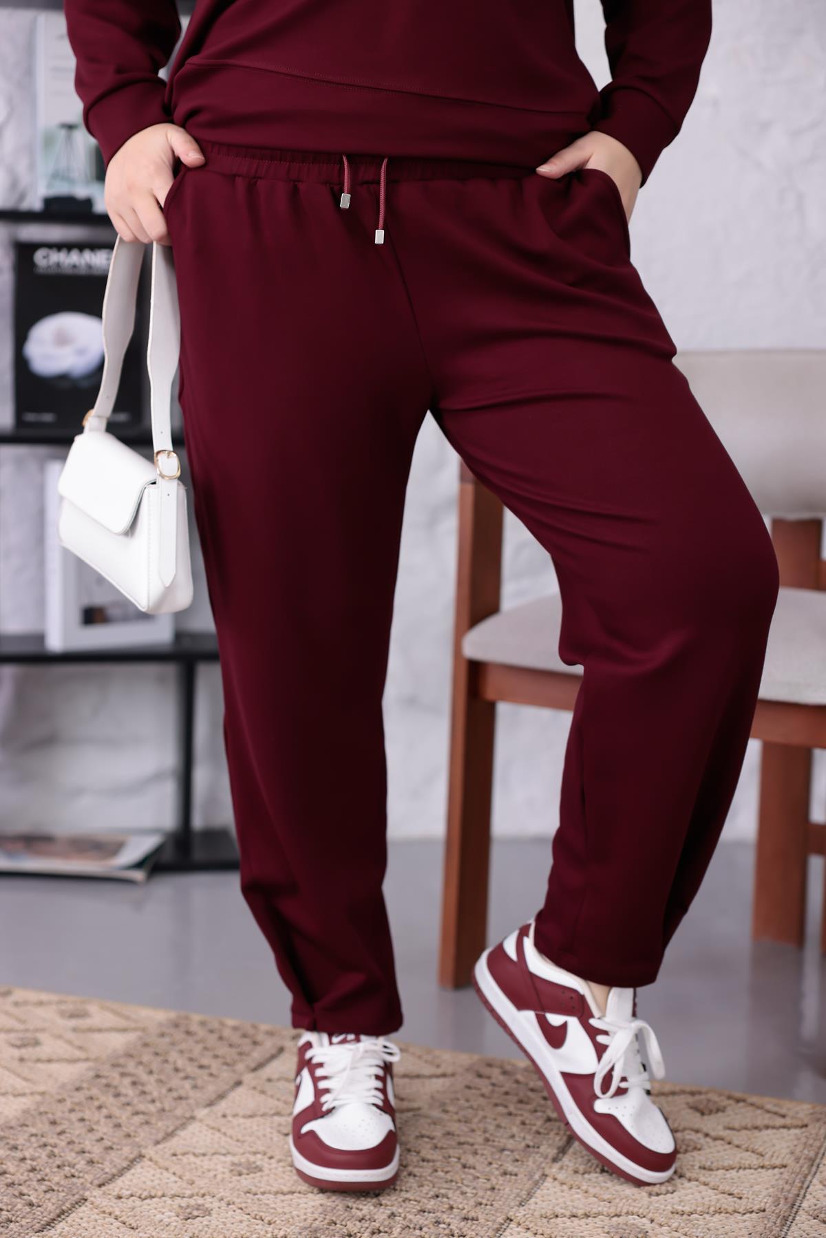 İkili Takım Büyük Beden Oversize Modal Kumaş Takım