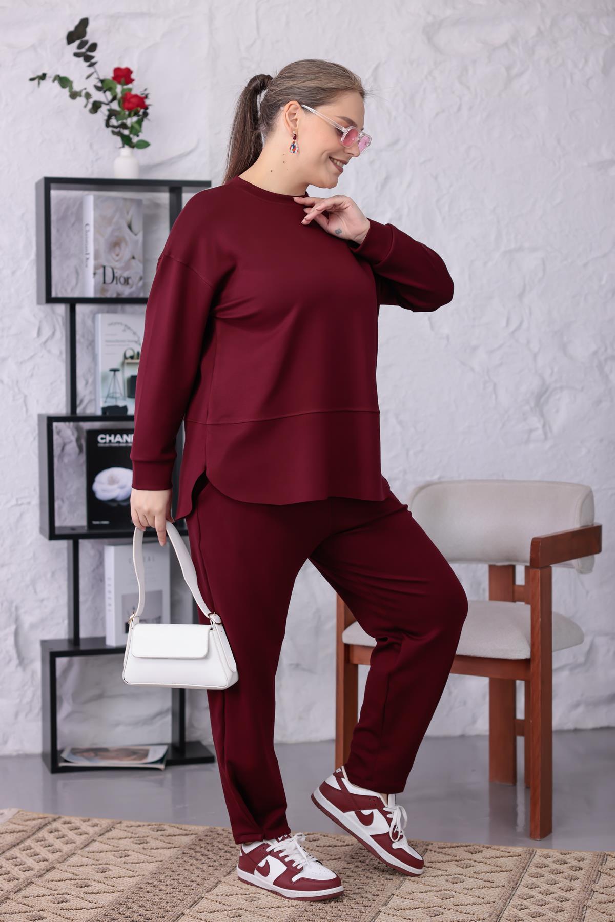 İkili Takım Büyük Beden Oversize Modal Kumaş Takım