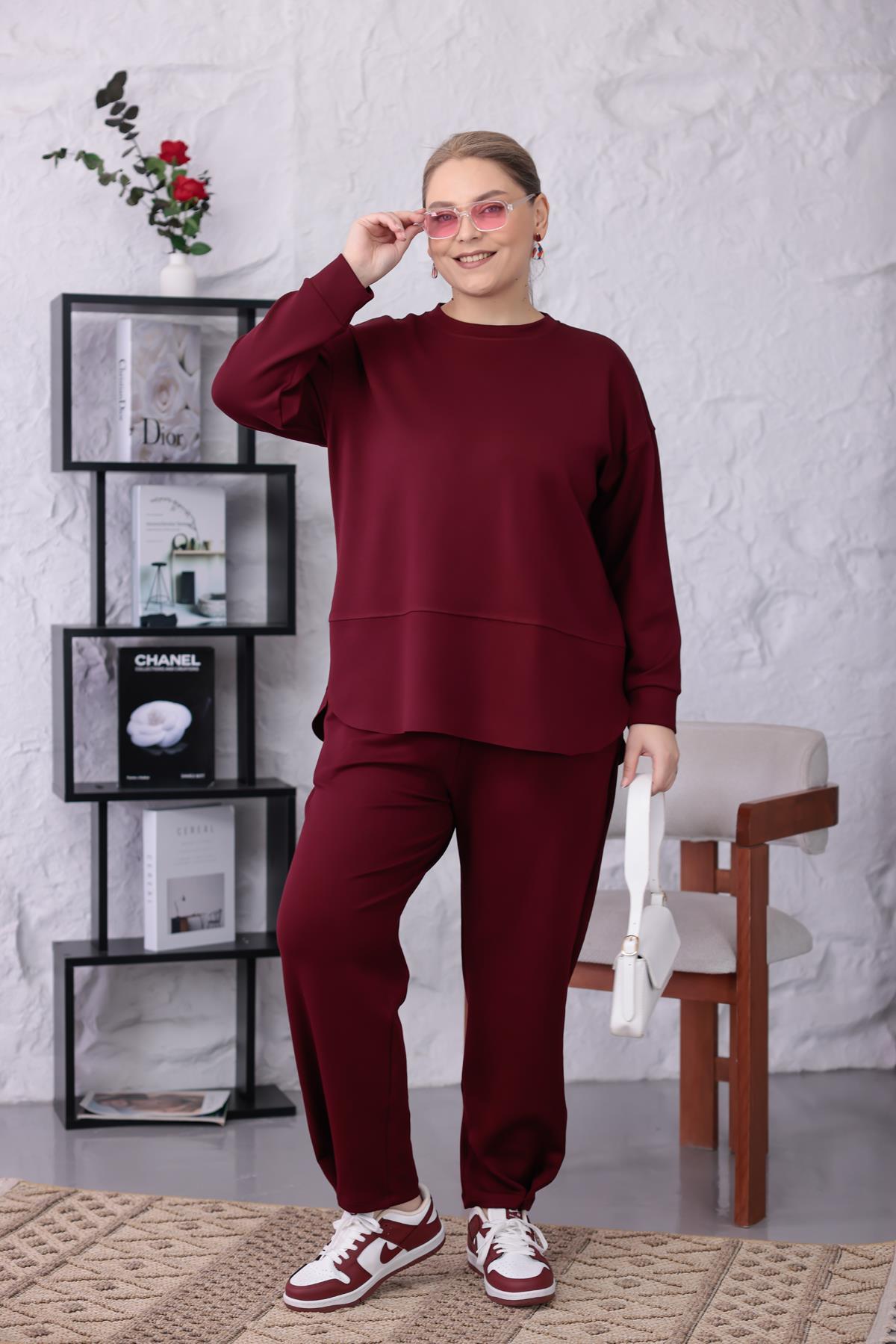 İkili Takım Büyük Beden Oversize Modal Kumaş Takım