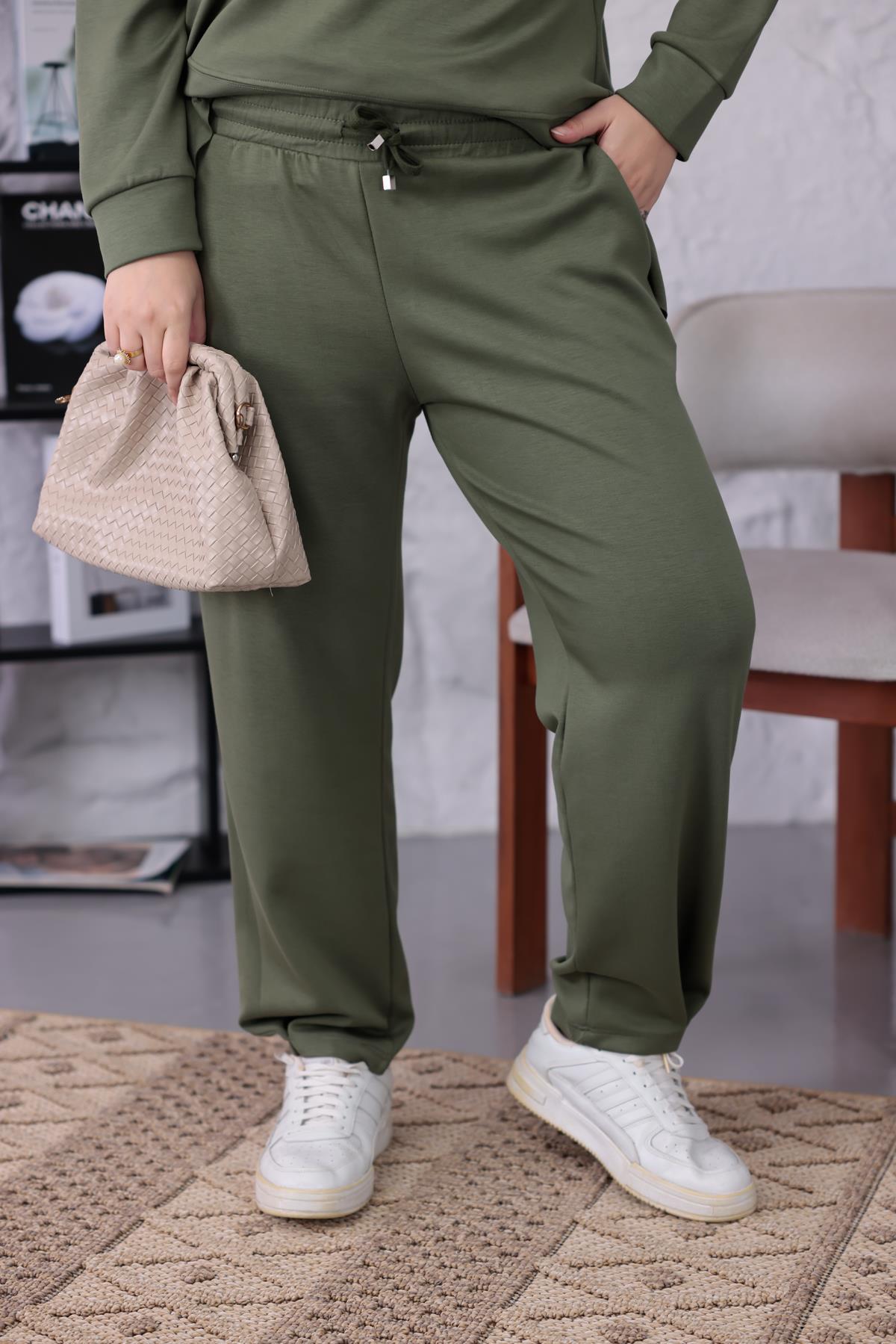 İkili Takım Büyük Beden Oversize Modal Kumaş Takım