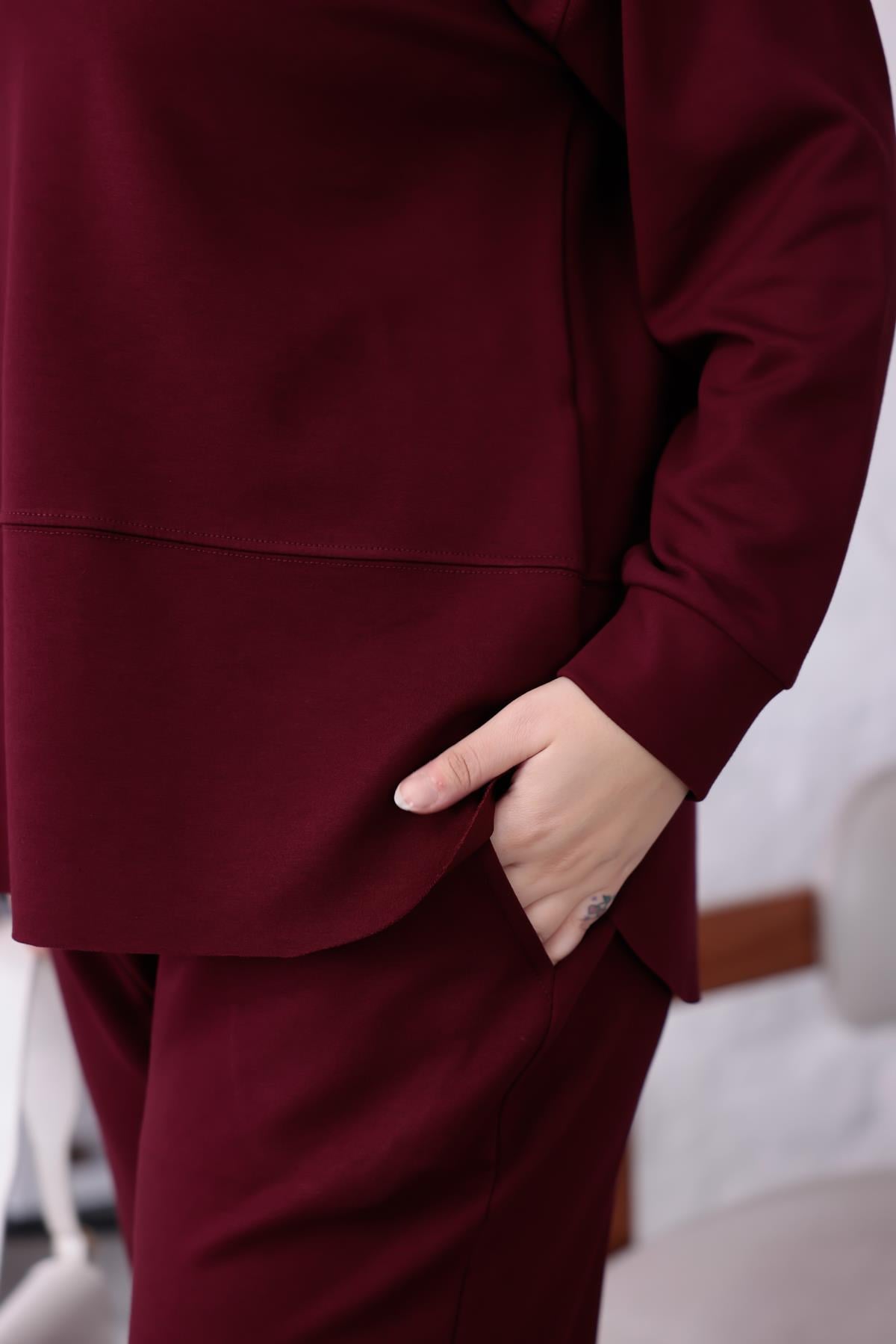 İkili Takım Büyük Beden Oversize Modal Kumaş Takım