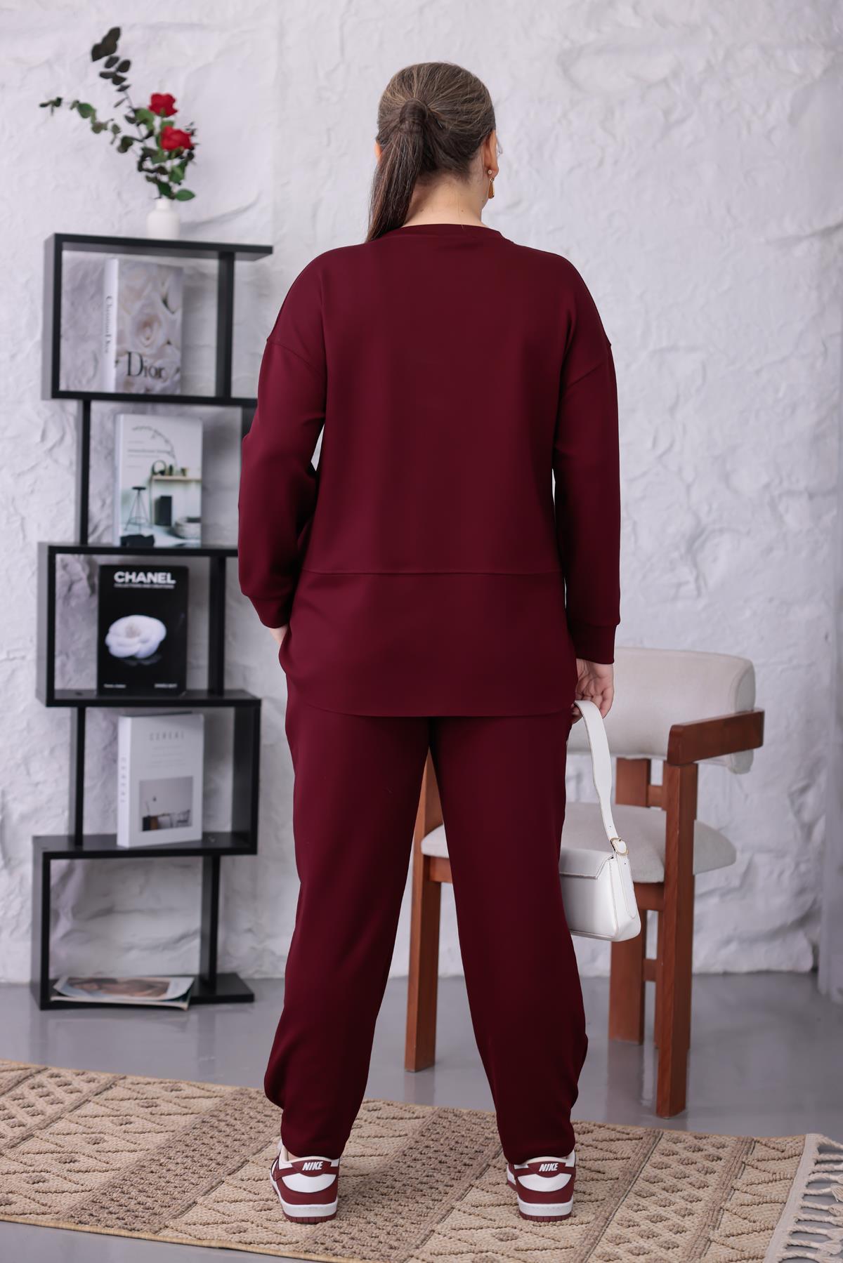 İkili Takım Büyük Beden Oversize Modal Kumaş Takım