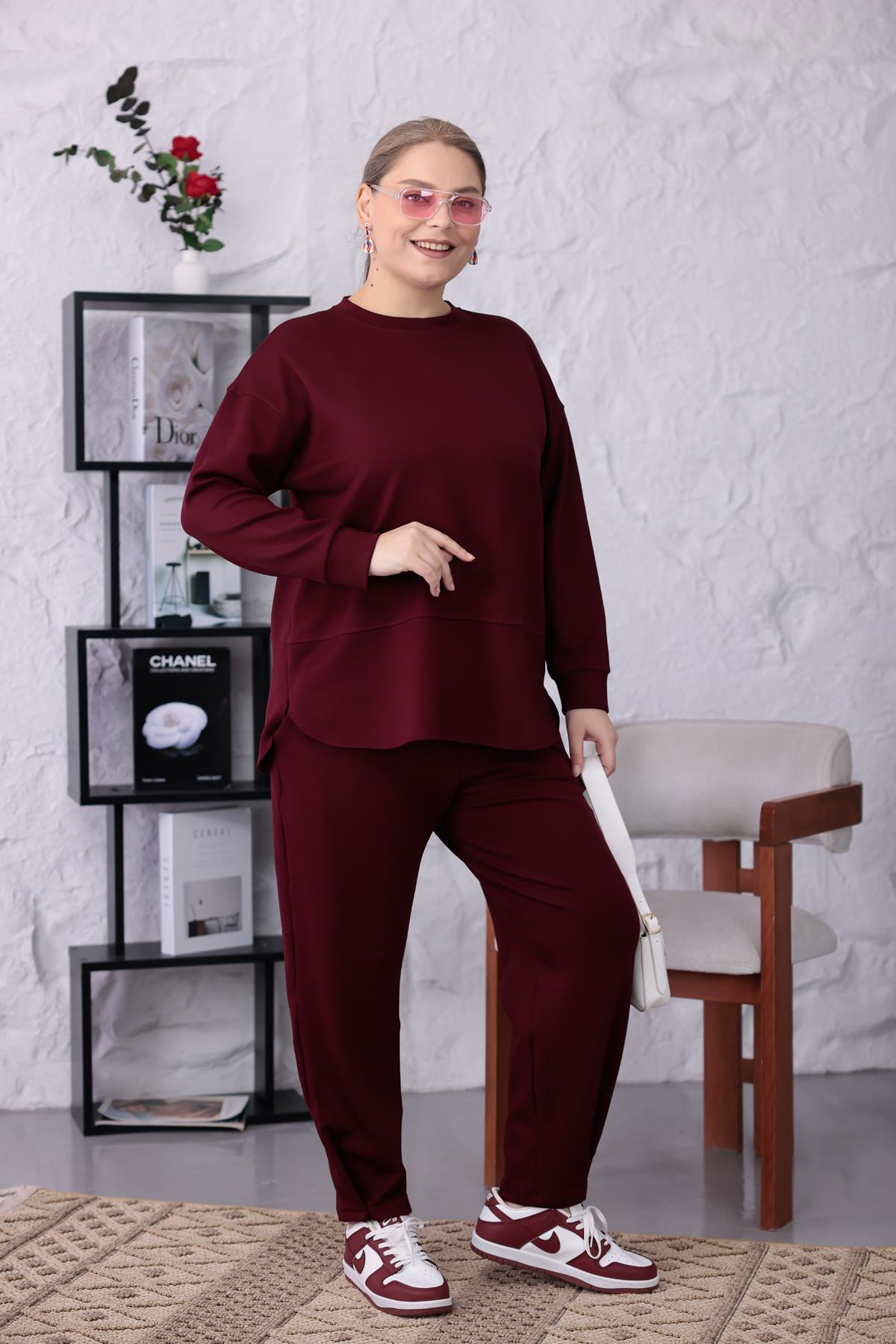 İkili Takım Büyük Beden Oversize Modal Kumaş Takım