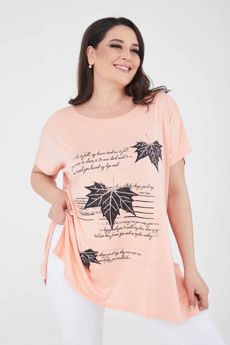 Tshirt Büyük Beden Salaş Spor T-Shirt Yavruağzı