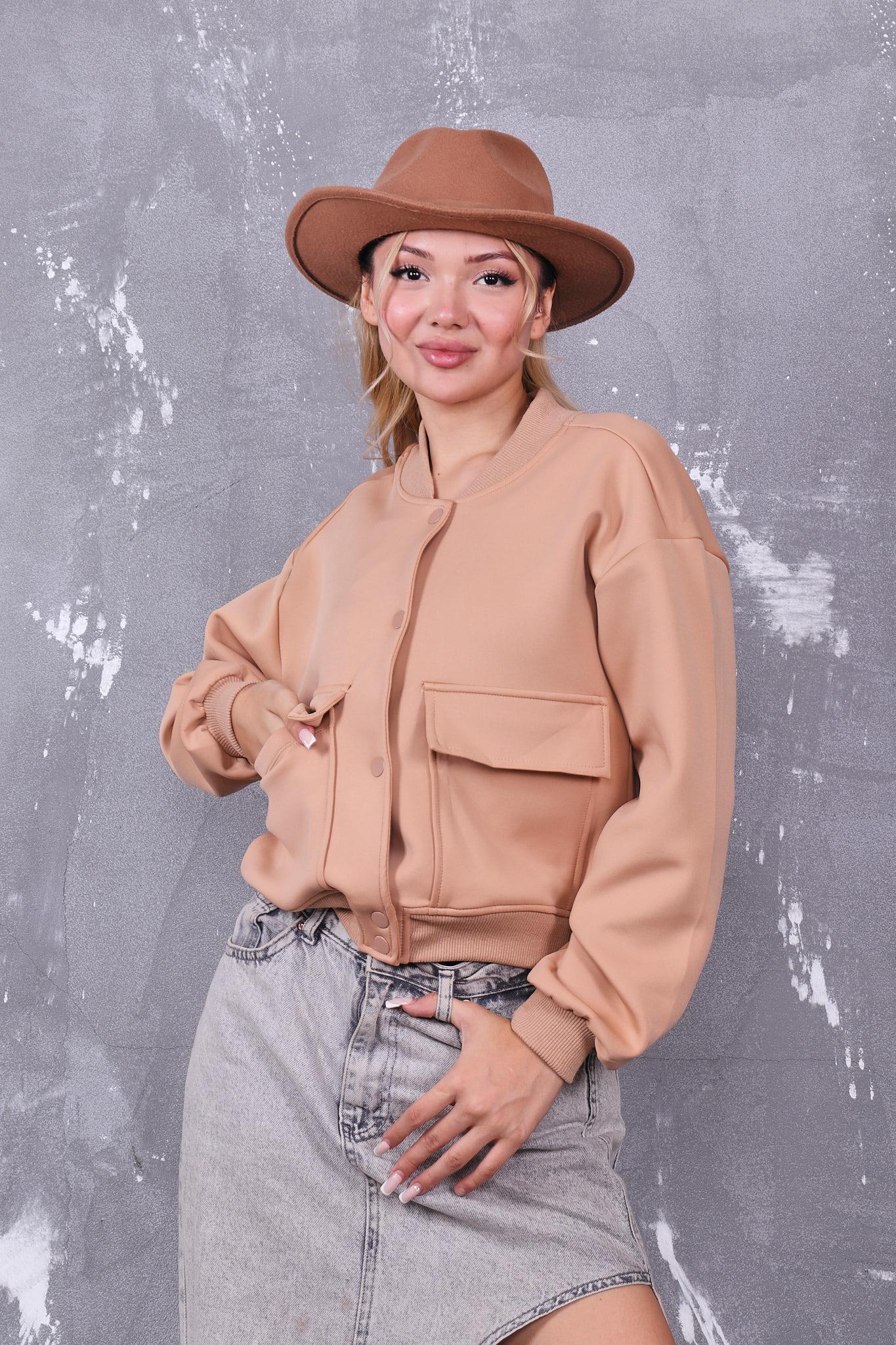 Ceket Cepli Çıtçıtlı Bomber Ceket