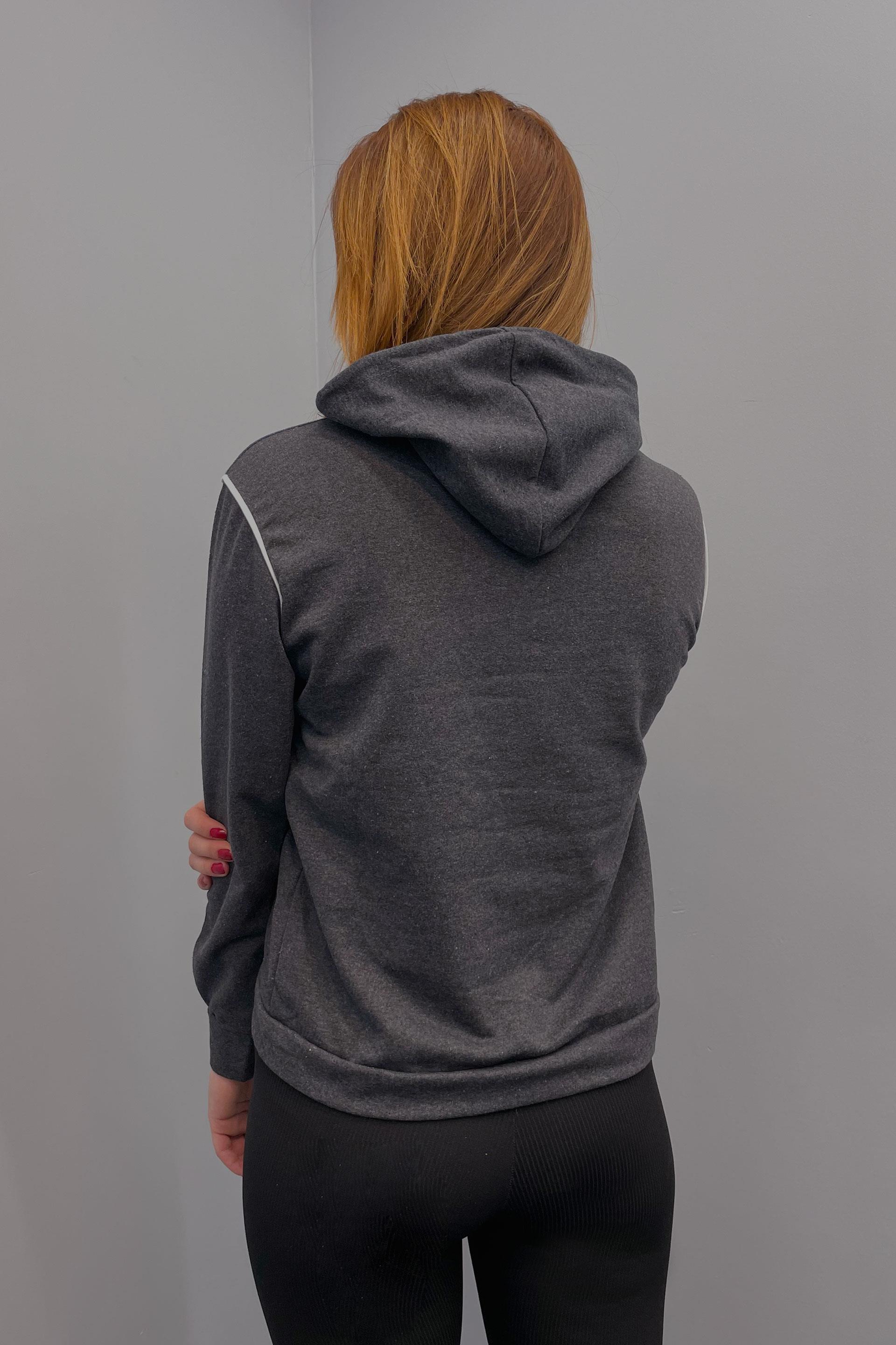 Sweatshirt Kadın La Casa De Papel Baskılı Kapüşonlu Sweatshirt Antrasit