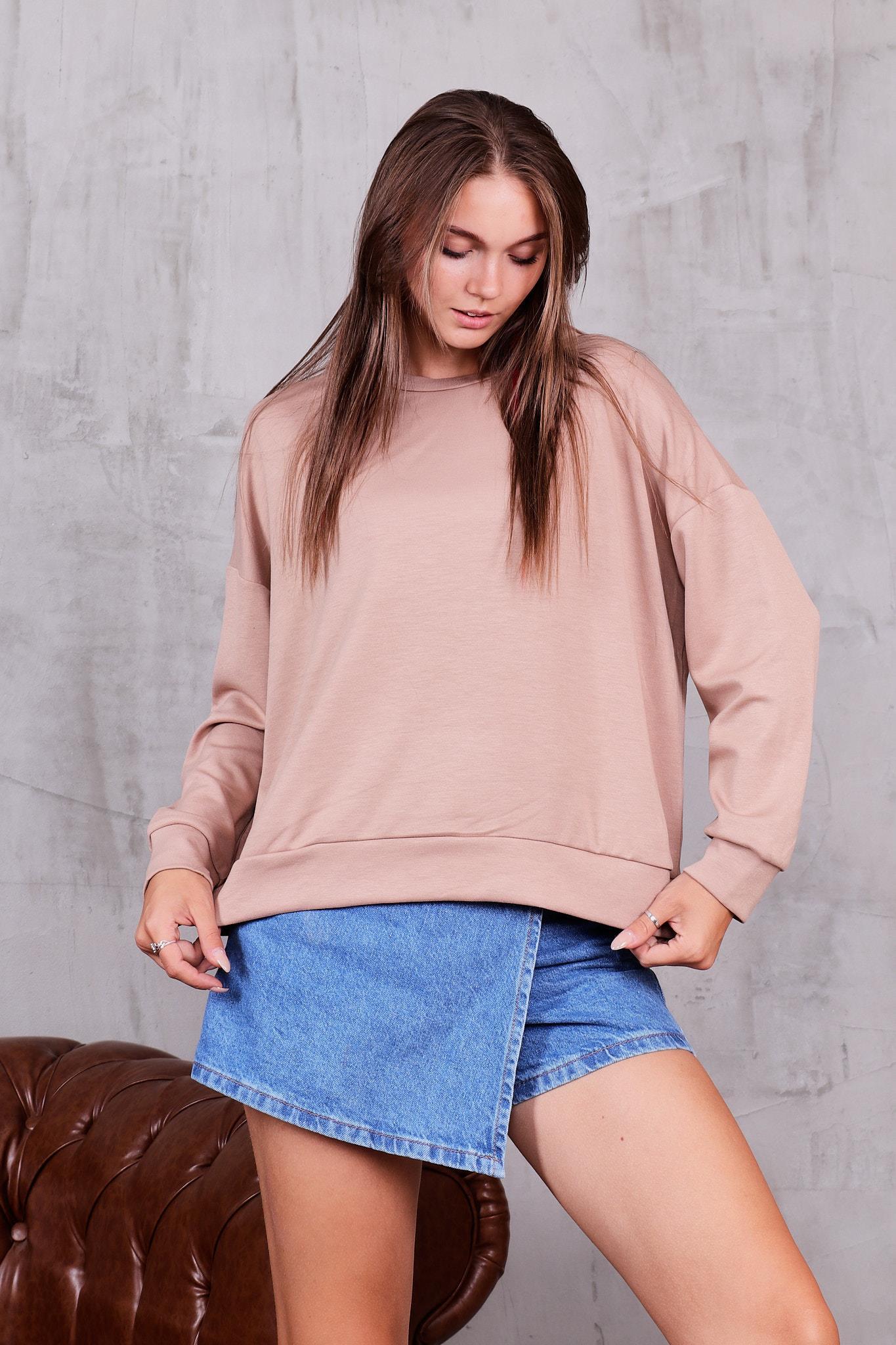 Sweatshirt Modal Kumaş Basıc Sweatshirt