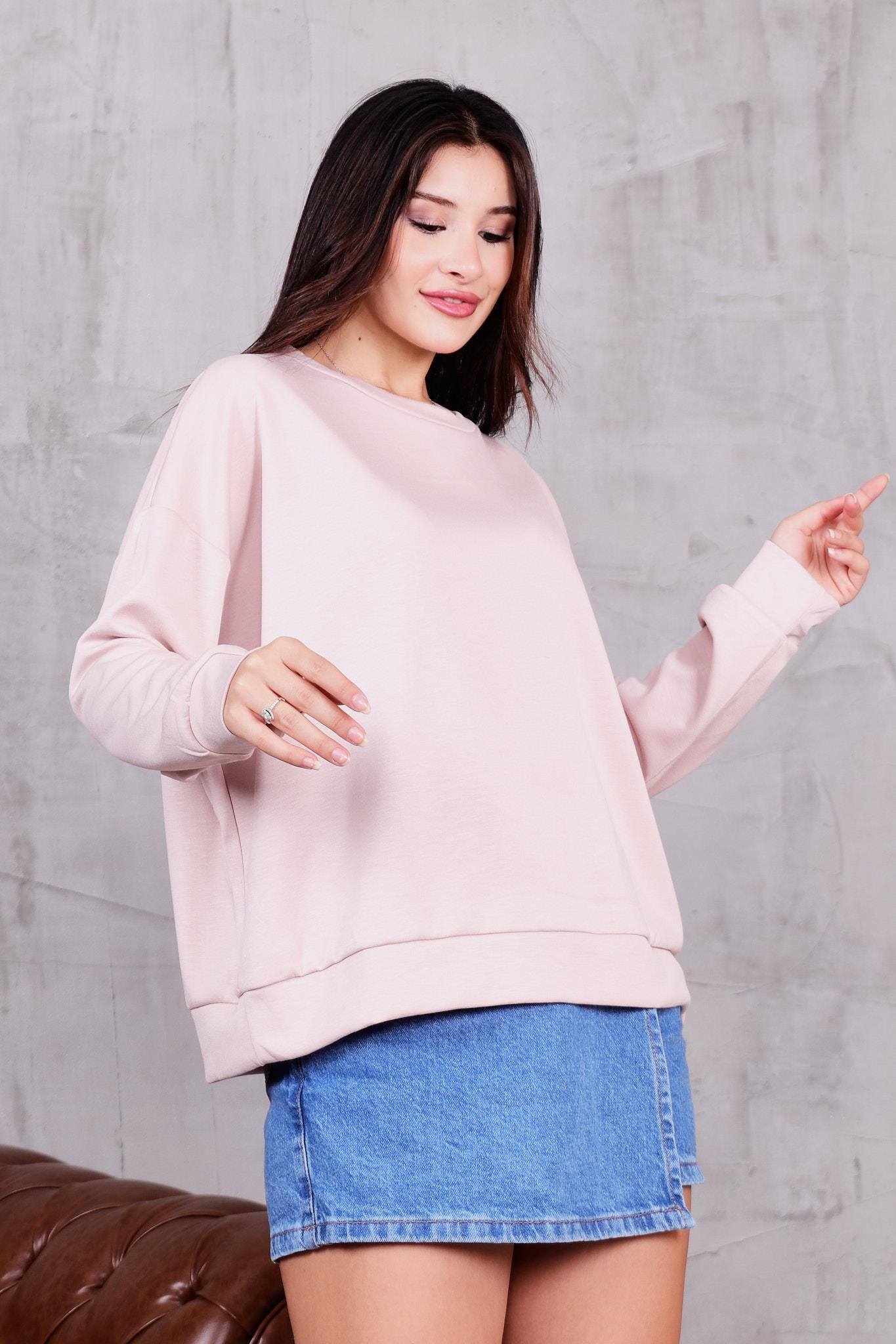 Sweatshirt Modal Kumaş Basıc Sweatshirt