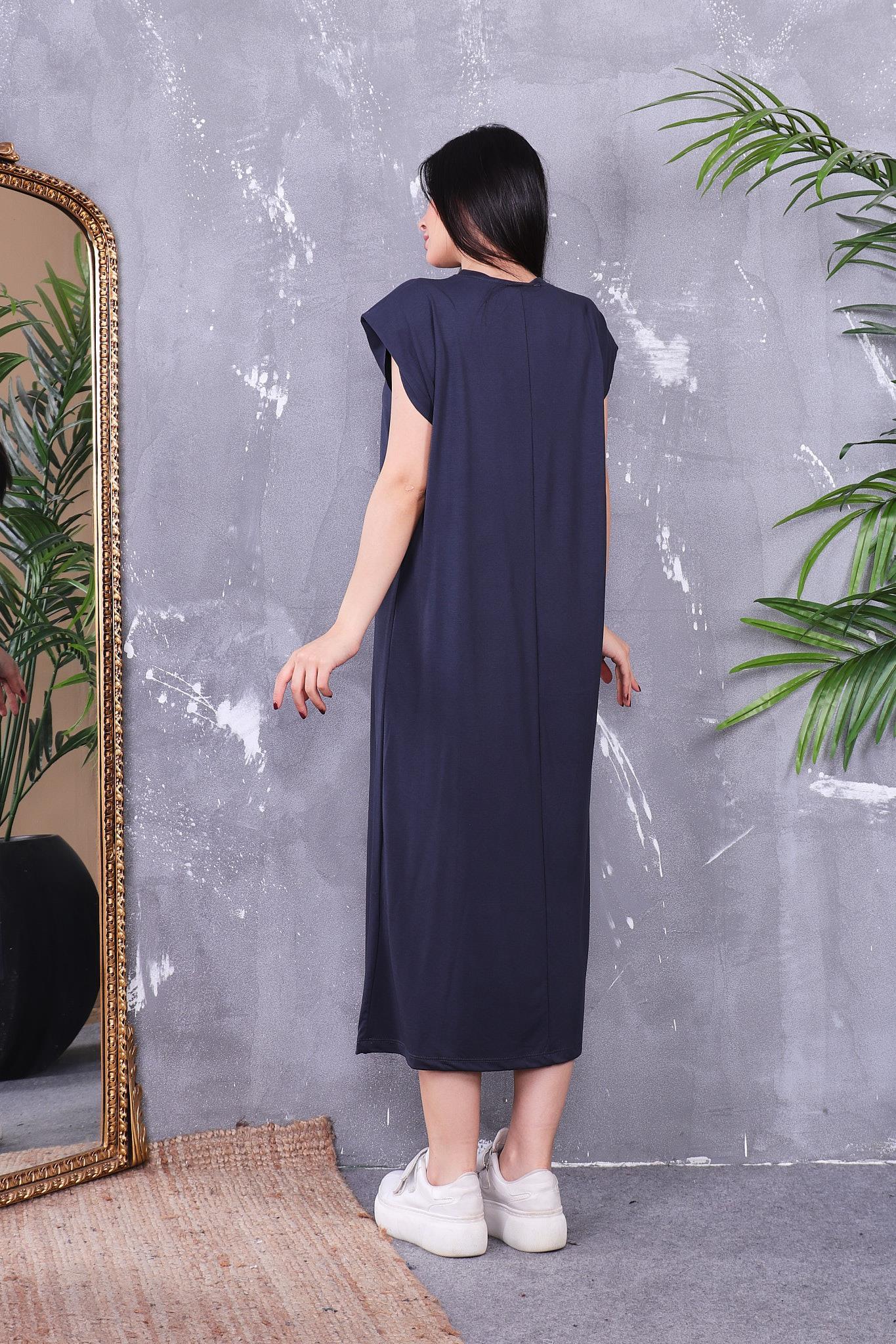 Elbise Modal Kumaş Vatkalı Basıc Elbise