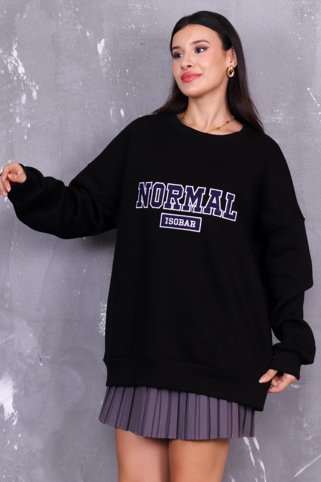 Sweatshirt Normal Baskılı İçi Şardonlu Sweatshirt