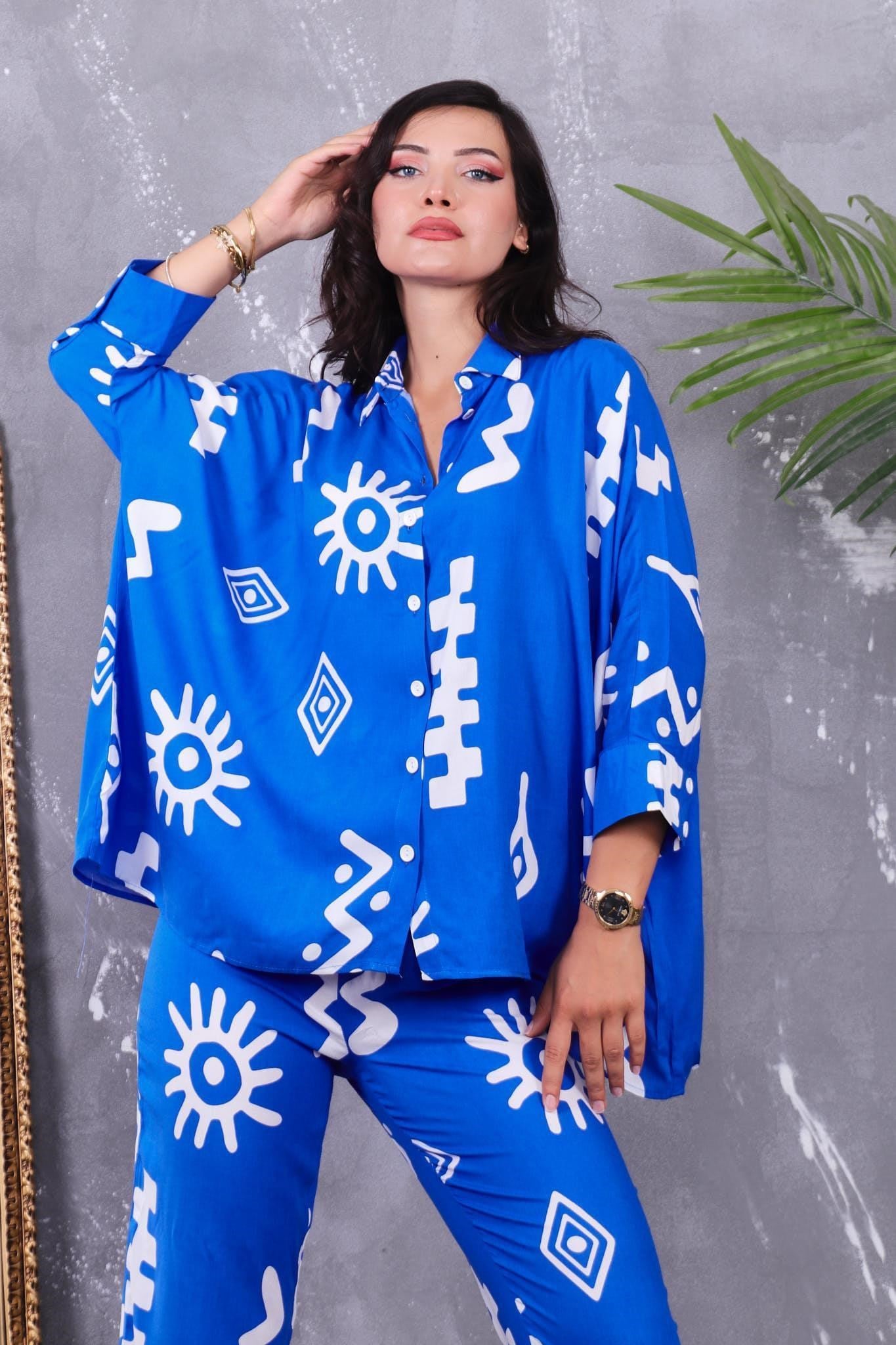 İkili Takım Oversize Gömlek Detaylı Takım