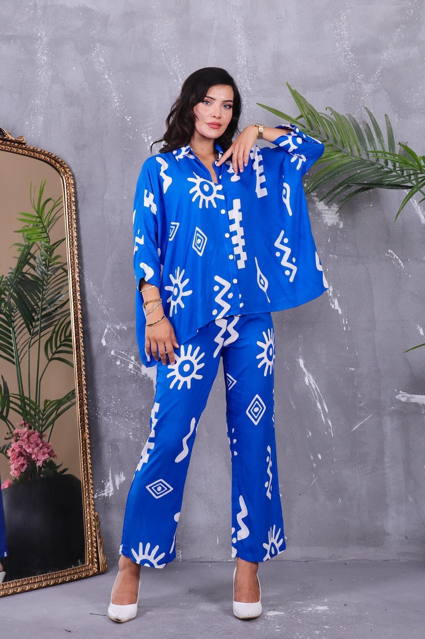 İkili Takım Oversize Gömlek Detaylı Takım