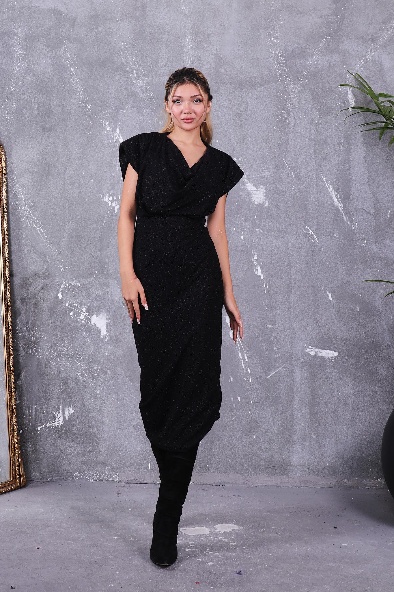 Elbise Vatkalı Simli Elbise