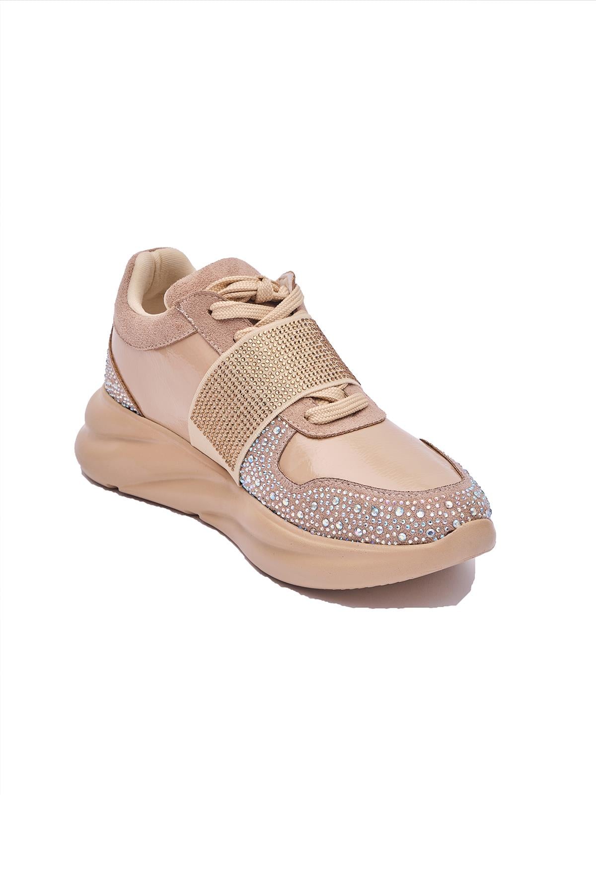 Beety 177.304  Bantlı Taş Detaylı Sneaker Spor Ayakkabı Kadın