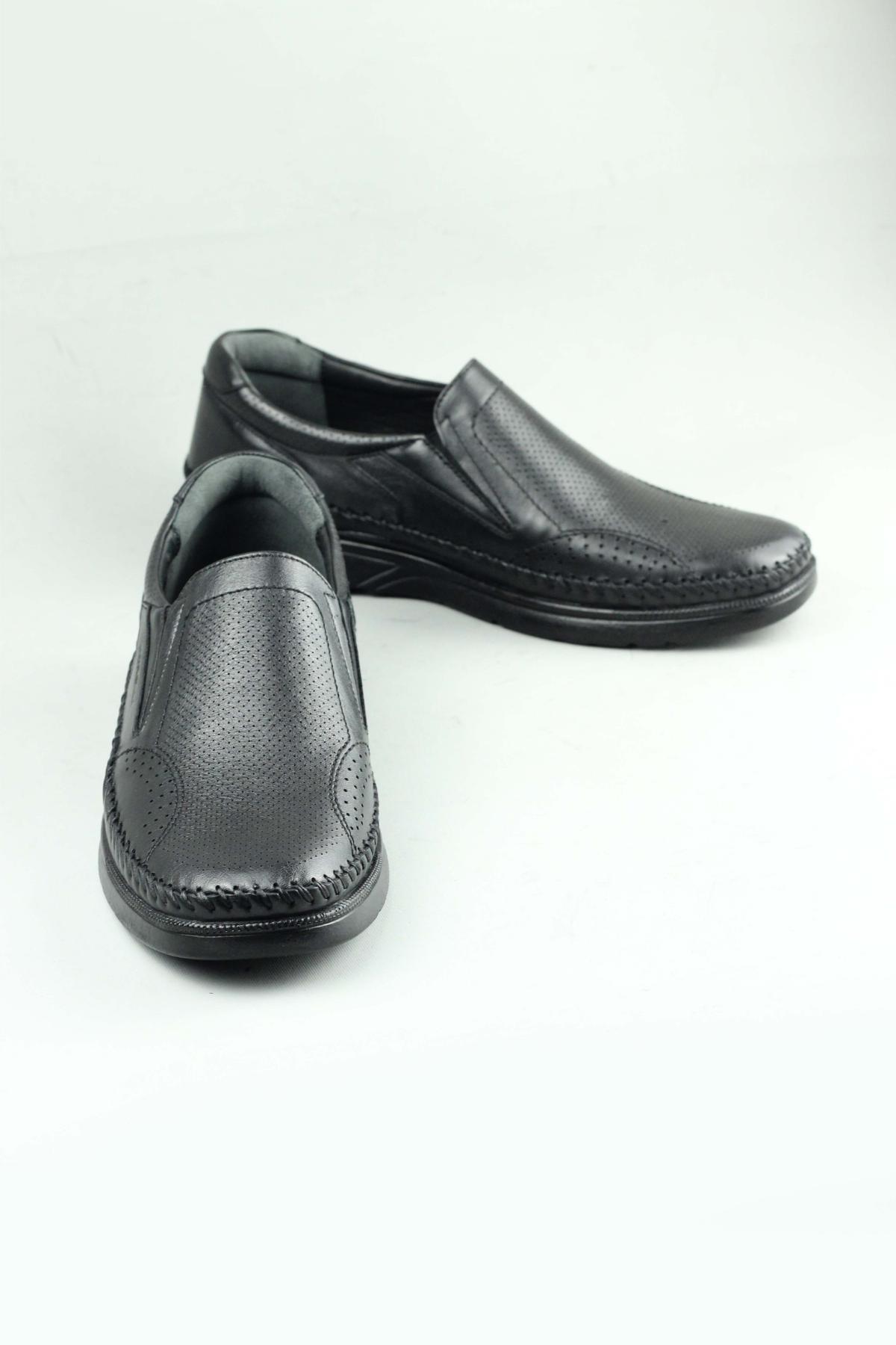 Forelli Never-H 32617 Deri Comfort Ss Erkek Ayakkabı Siyah