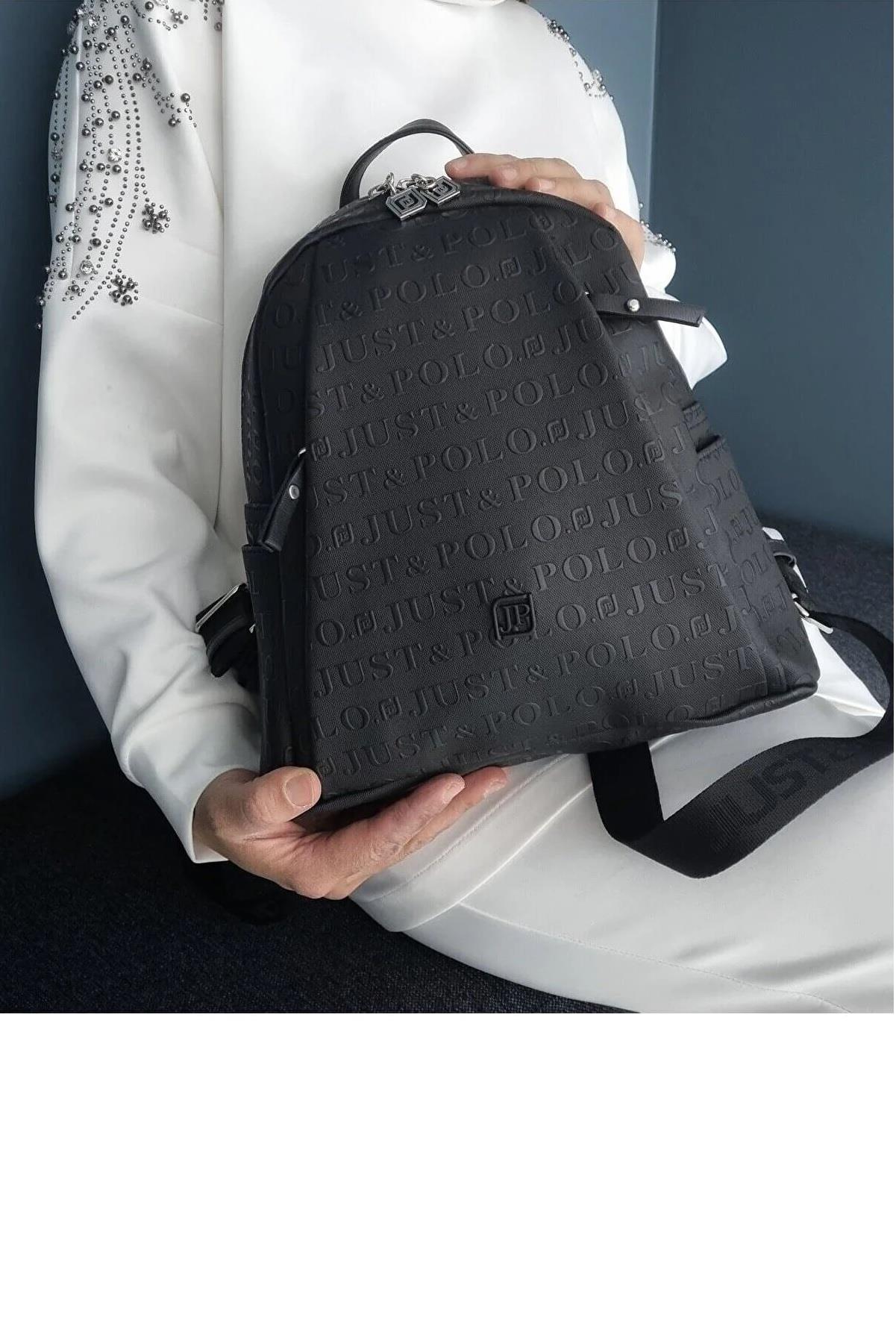 Just Polo Kadın 9 Bölmeli Orta Boy Sırt Çantası JP4040