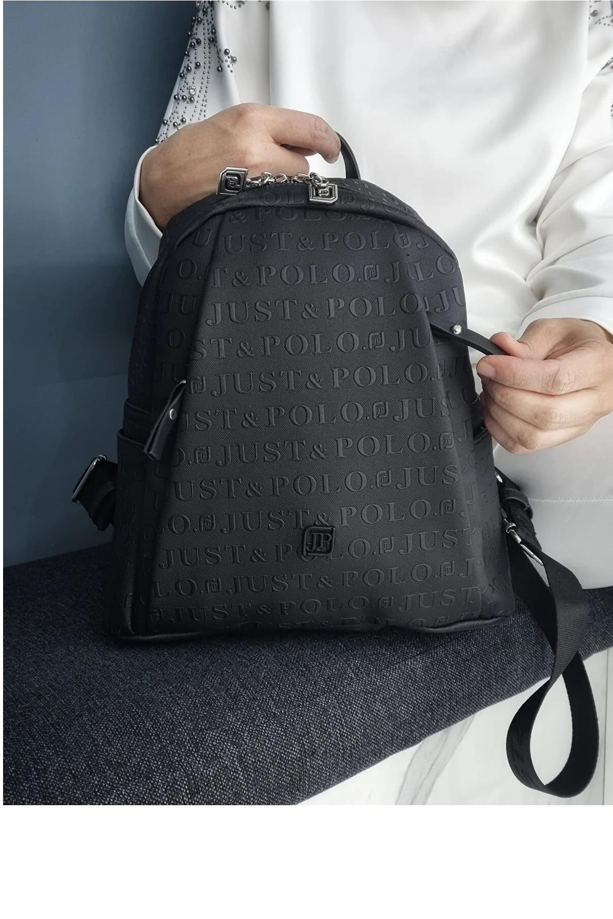 Just Polo Kadın 9 Bölmeli Orta Boy Sırt Çantası JP4040