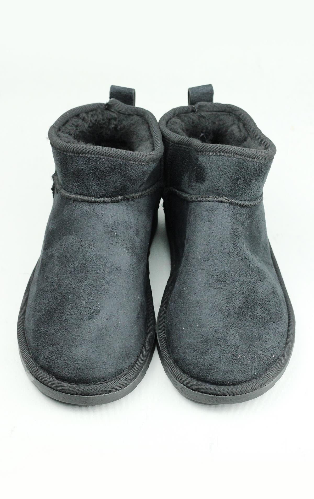 Pabucchi U019 Suede Kalın Taban İçi Yünlü Bilekte Yarım Kışlık Kadın Bot