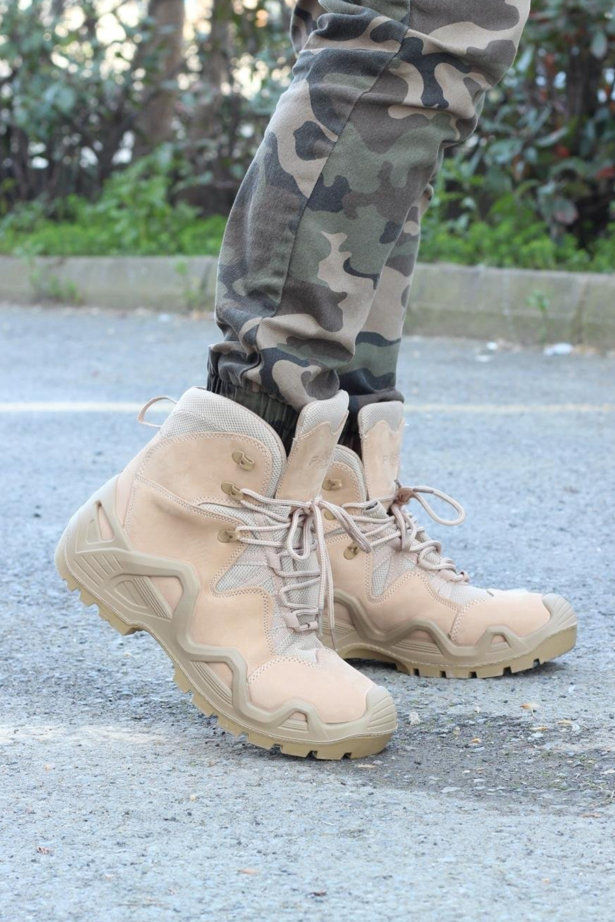 Pars Power Mid Hakiki Nubuk Deri Su İtici Özellikli Askeri& Polis Outdoor Tactical Kısa Bot