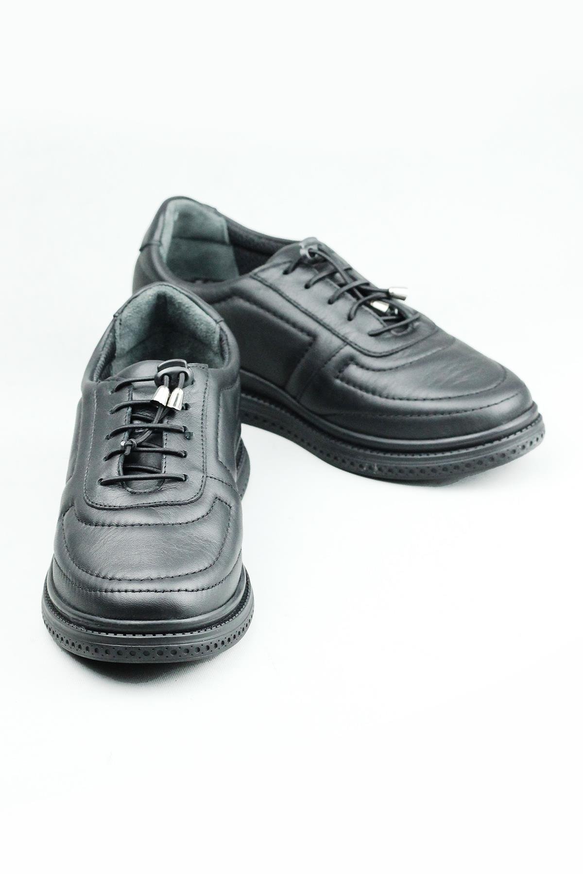 Punto 273112 Hakiki Deri Siyah Sneaker Kadın