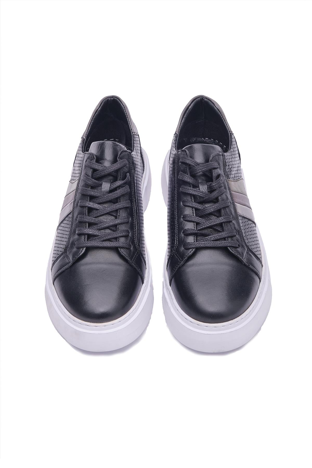 Punto 573185 Hakiki Deri Bağcıklı Sneaker Spor Günlük Ayakkabı Erkek