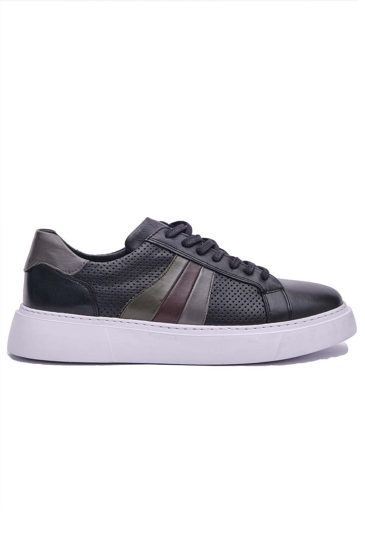 Punto 573185 Hakiki Deri Bağcıklı Sneaker Spor Günlük Ayakkabı Erkek