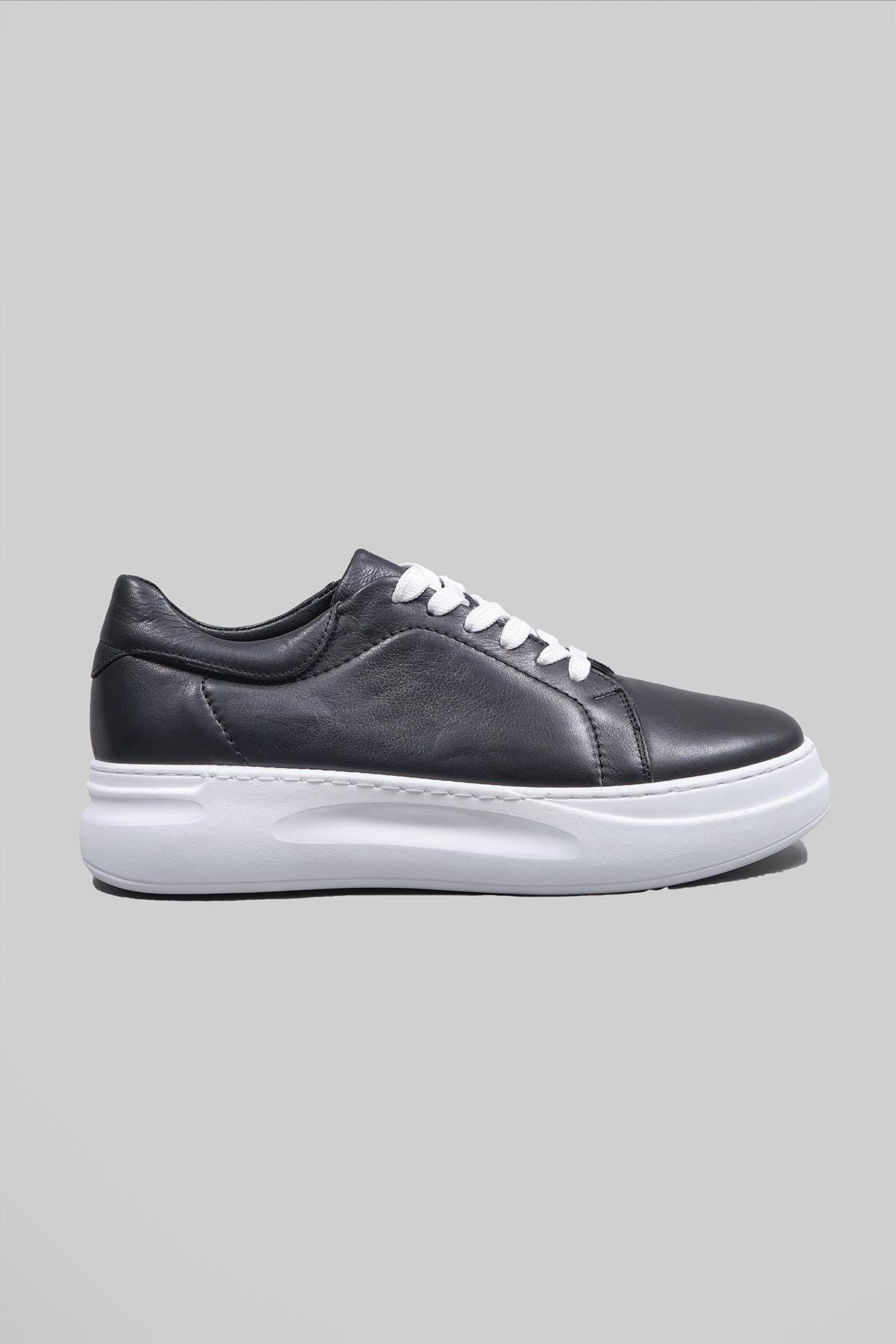 Serdar Yeşil Walda Hakiki Deri Bağcıklı Sneaker Kadın