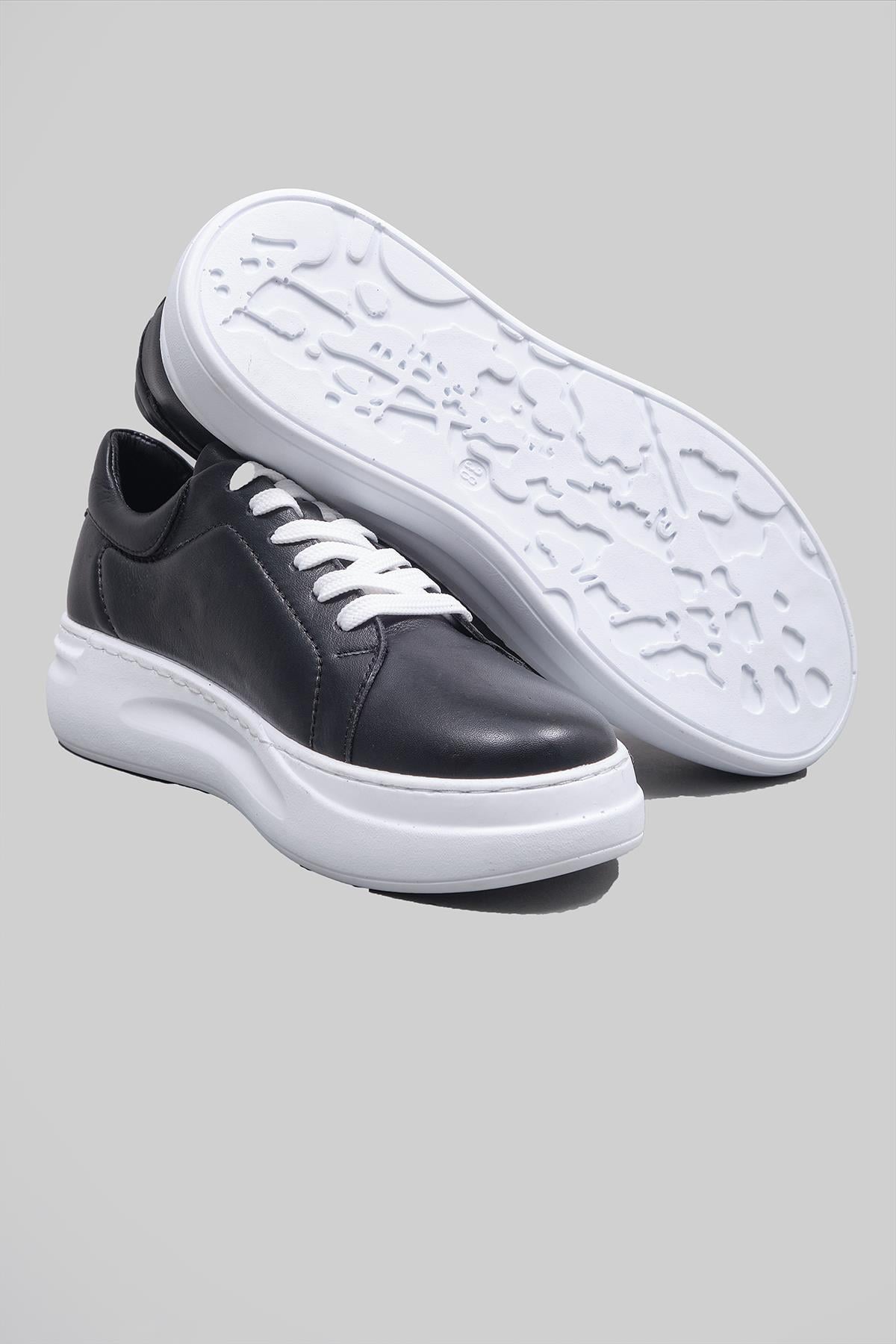 Serdar Yeşil Walda Hakiki Deri Bağcıklı Sneaker Kadın