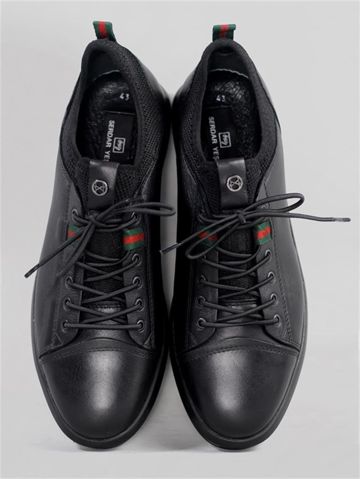 Serdar Yeşil Zweig Erkek Haki Deri Bağcıklı Sneaker