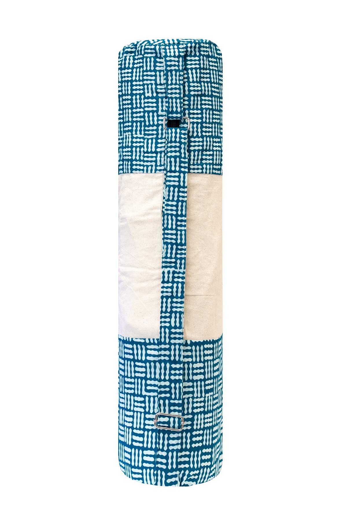 Mat Çantası Mavi Desenli - Hand Made