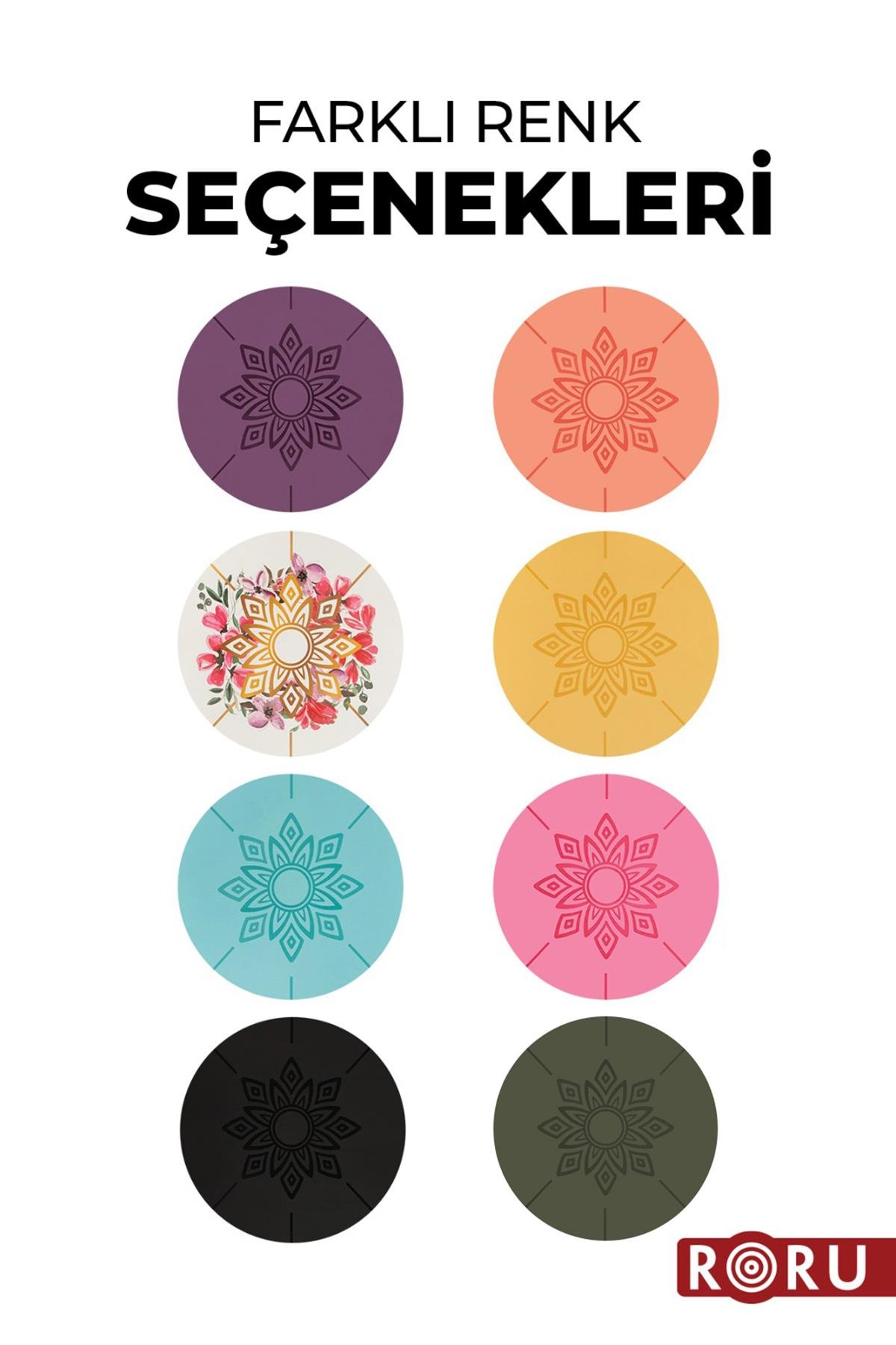 RORU Sun Serisi Coral Yoga Matı- 5 mm